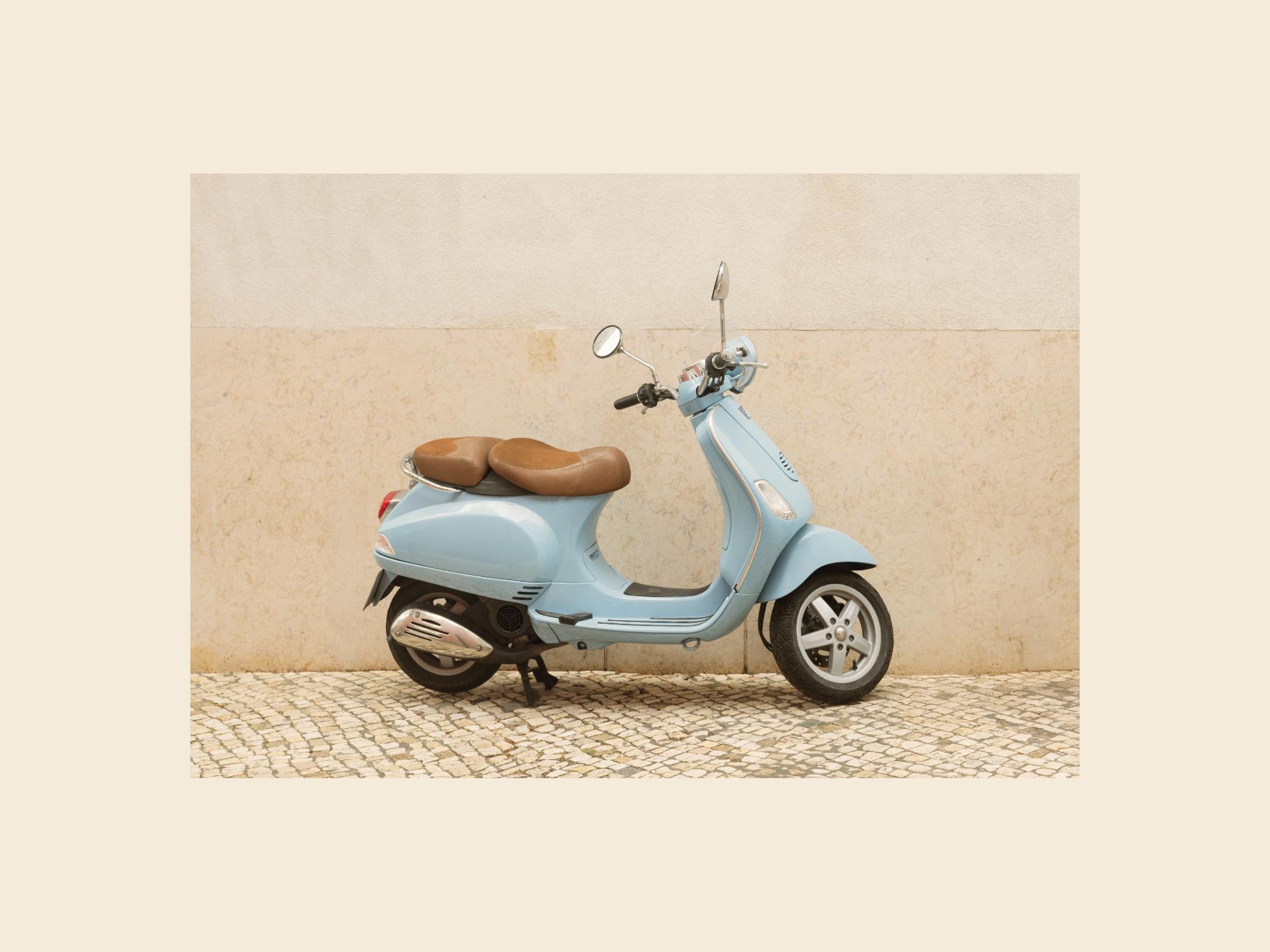 Blue Vespa Print