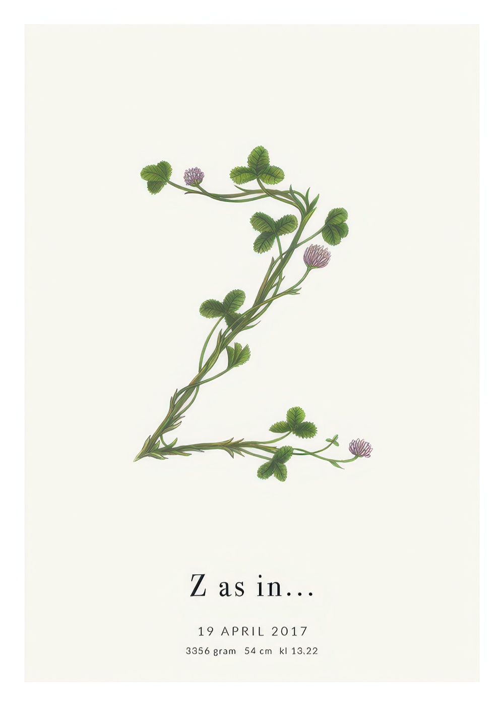 Botanic Letter Z Personal