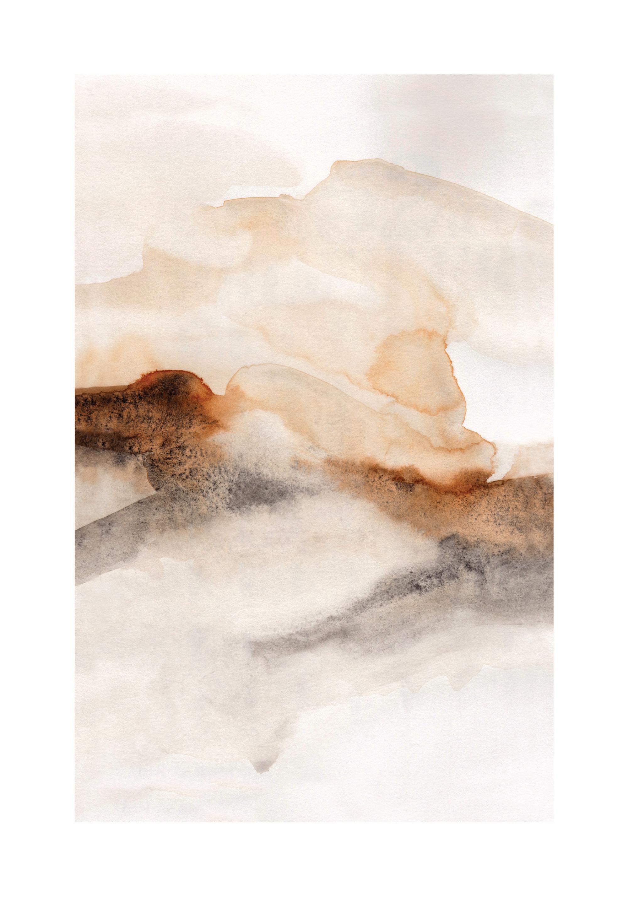 Burnt Tones Watercolor No1 Print