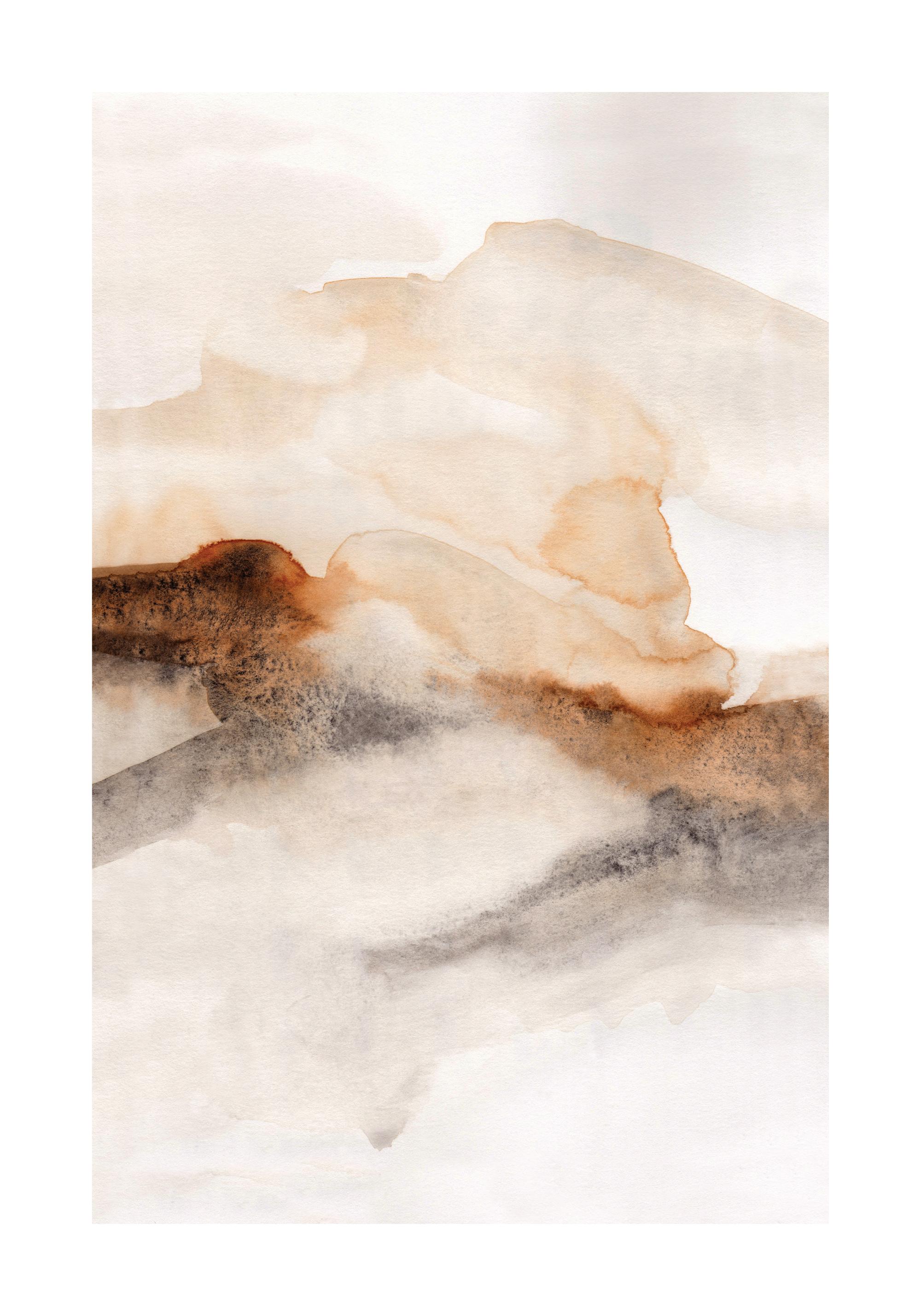 Burnt Tones Watercolor No1 Print