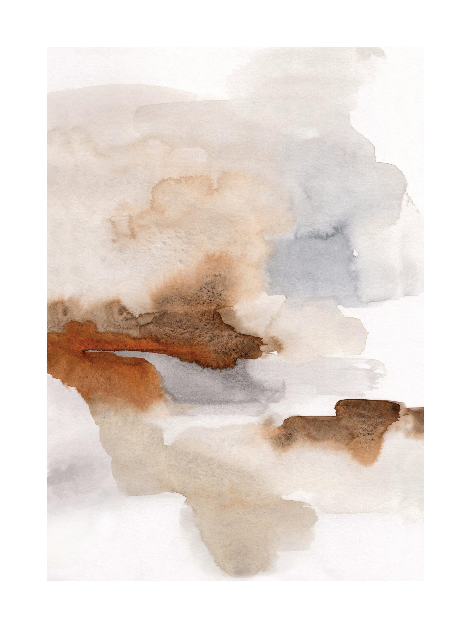 Burnt Tones Watercolor No2 Print