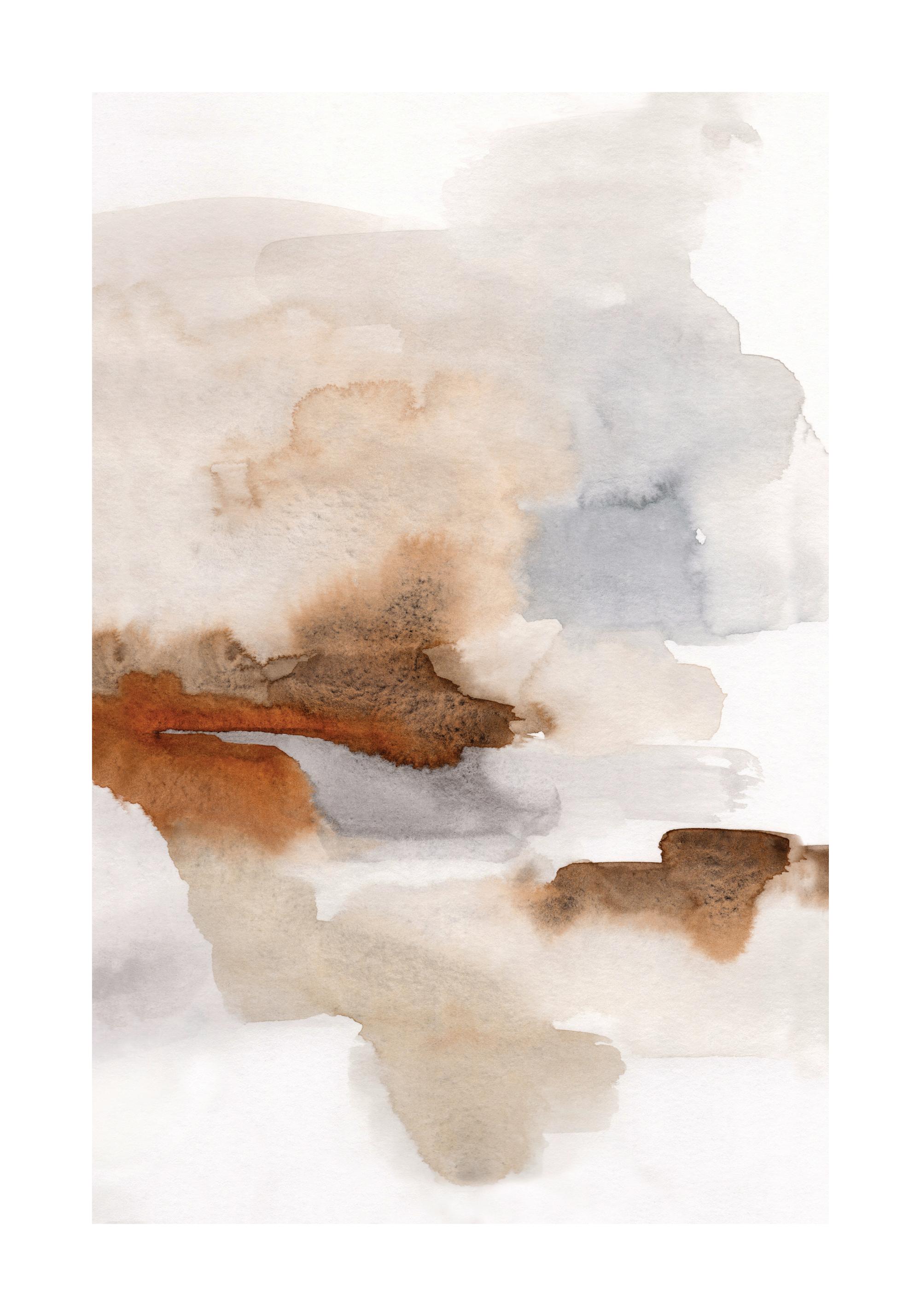 Burnt Tones Watercolor No2 Print