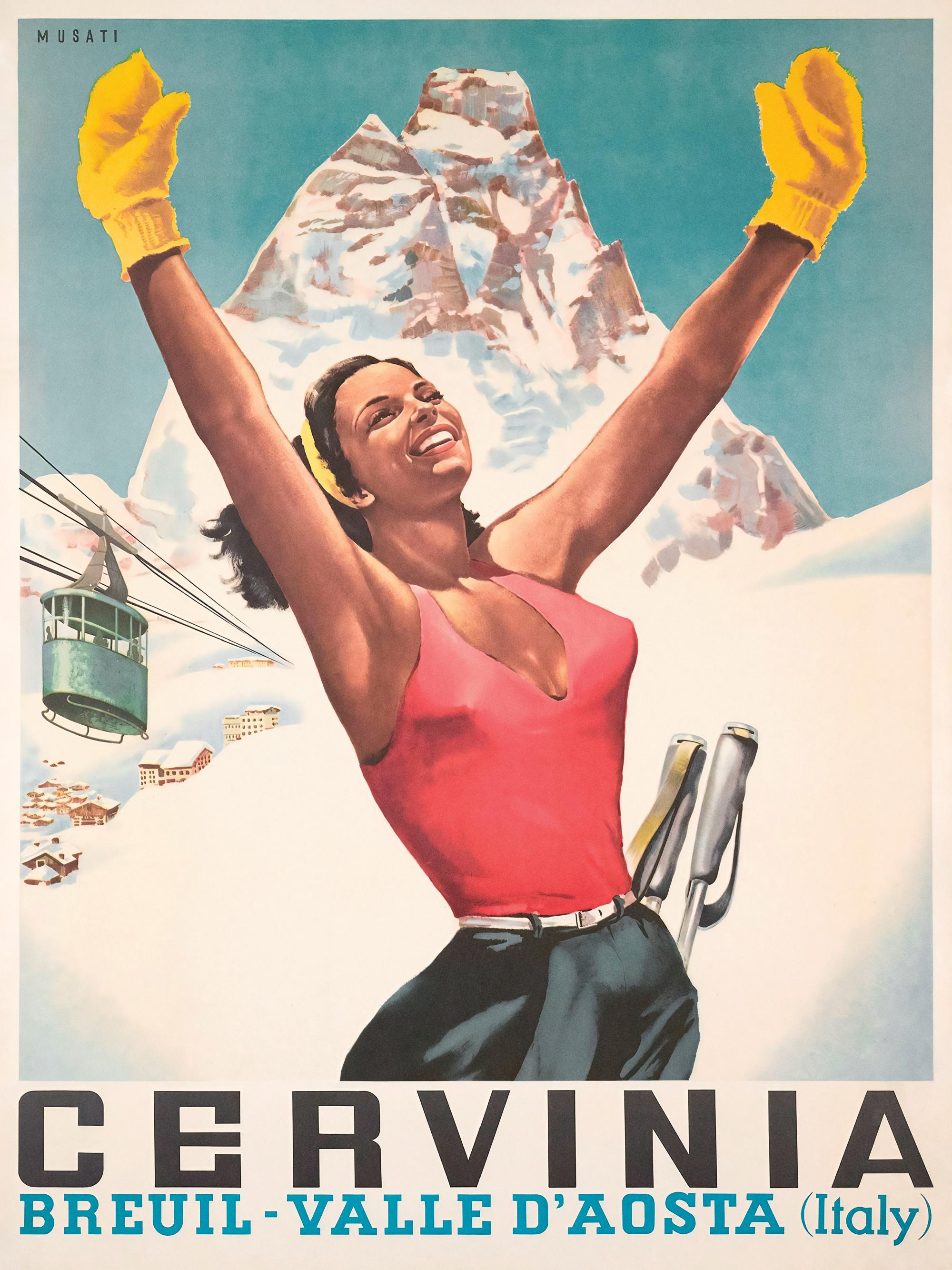 Cervinia Vintage Print
