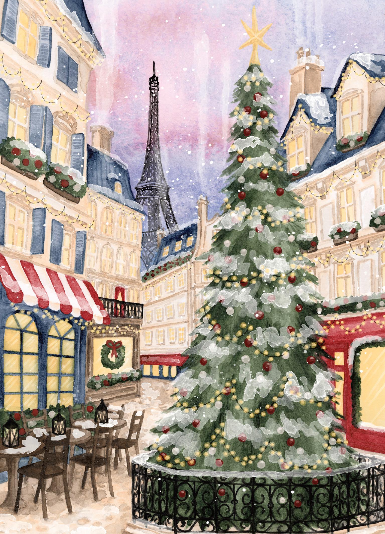 Christmas in Town Print