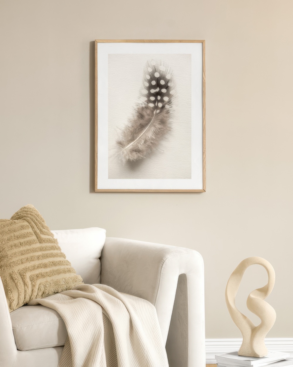 Dotted Feather Print