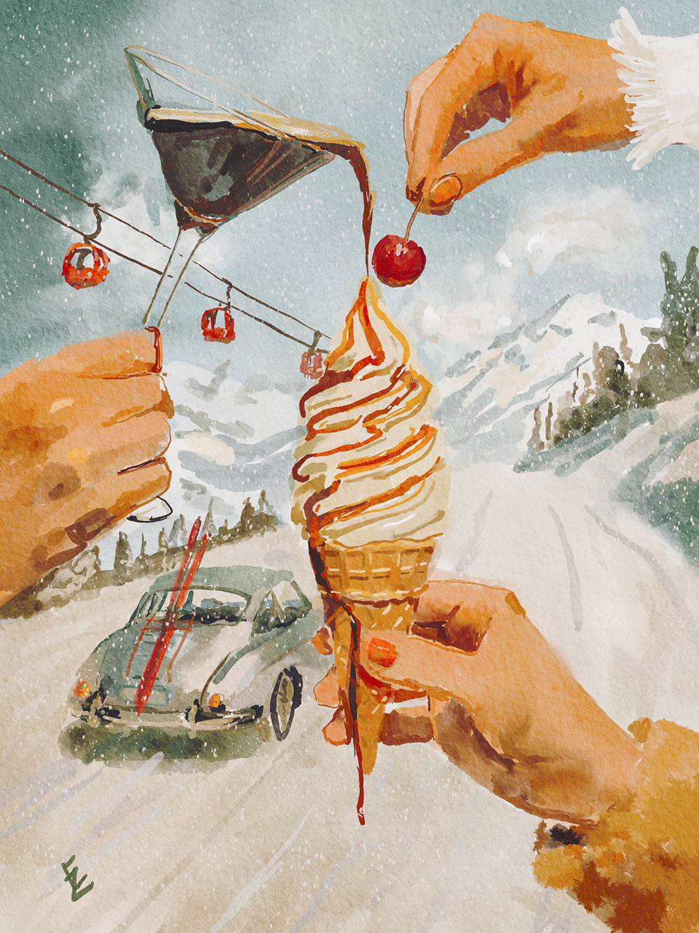 Ekaterina Zagorska - Vanilla Ice Print