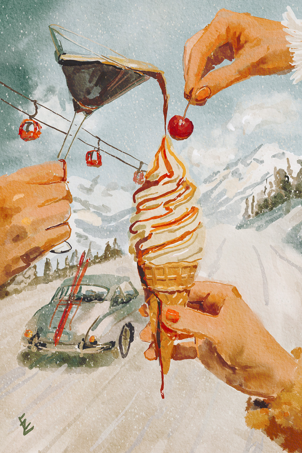 Ekaterina Zagorska - Vanilla Ice Print