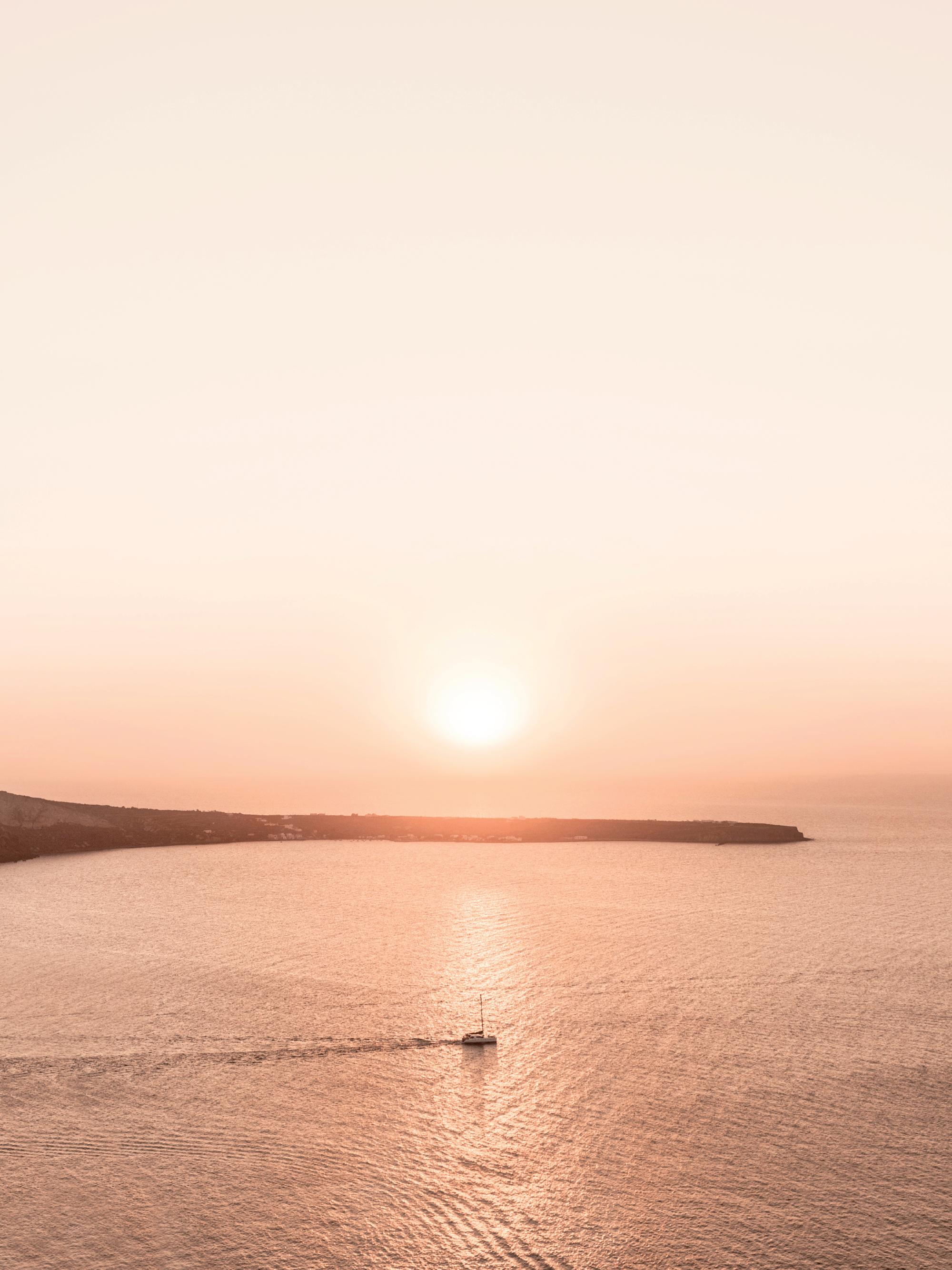 Evening in Santorini Print