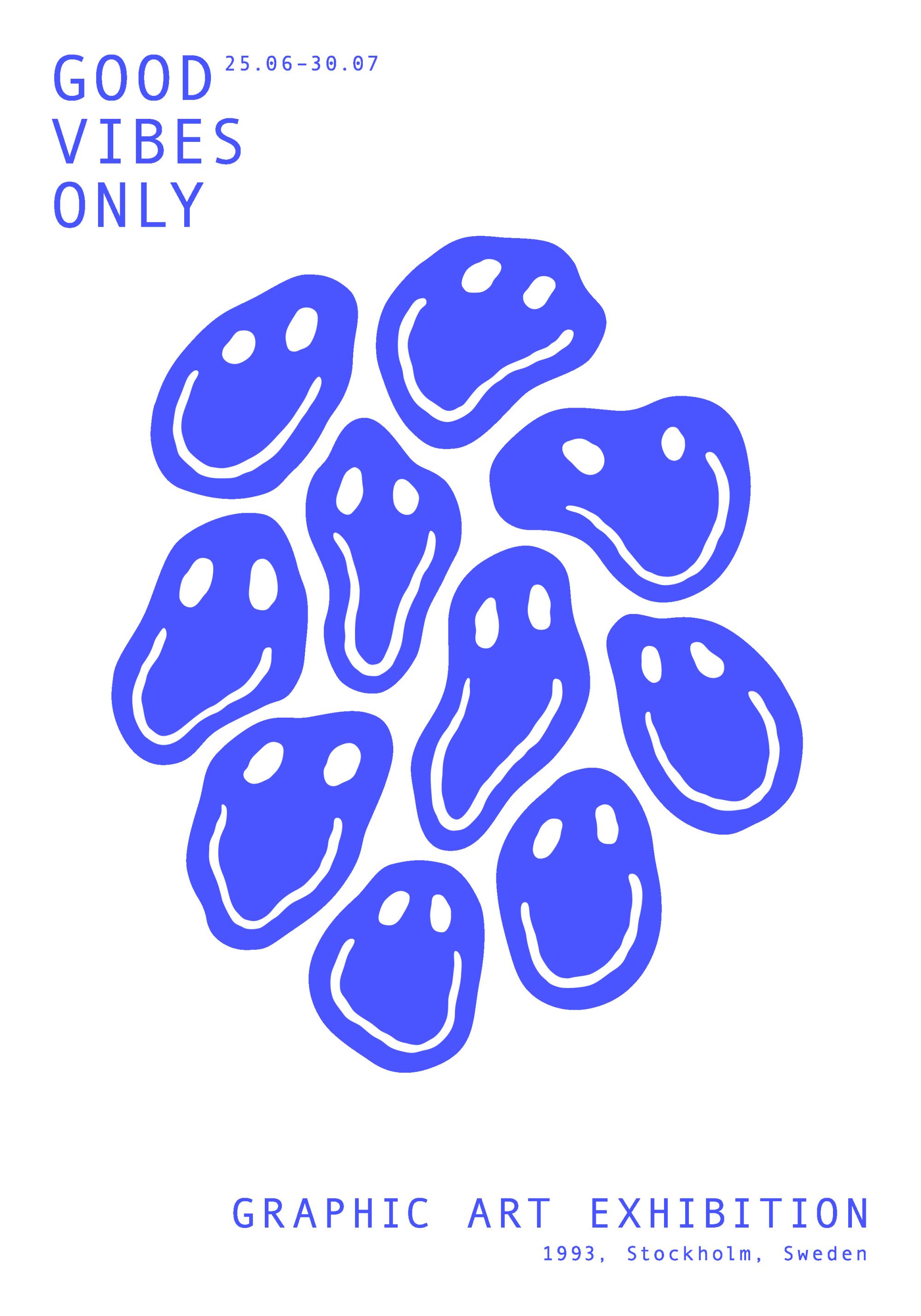 Good Vibes Smiley Print