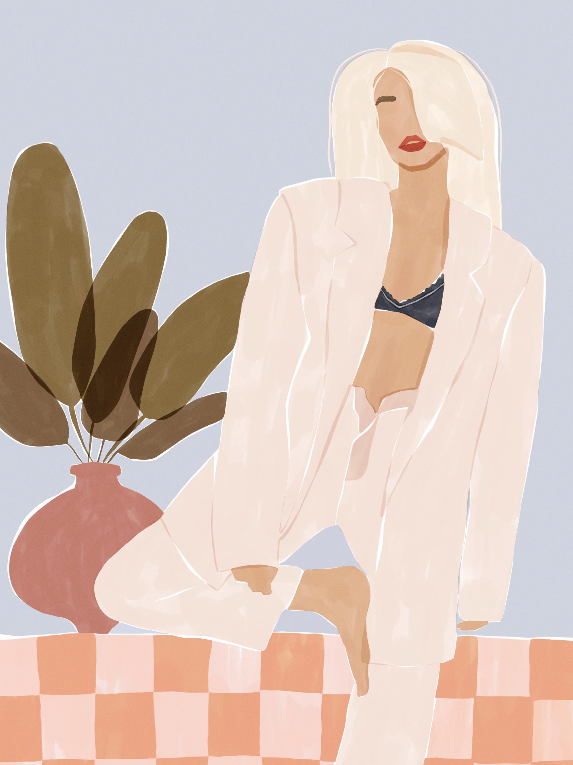 Ivy Green - Woman Doing Yoga Print