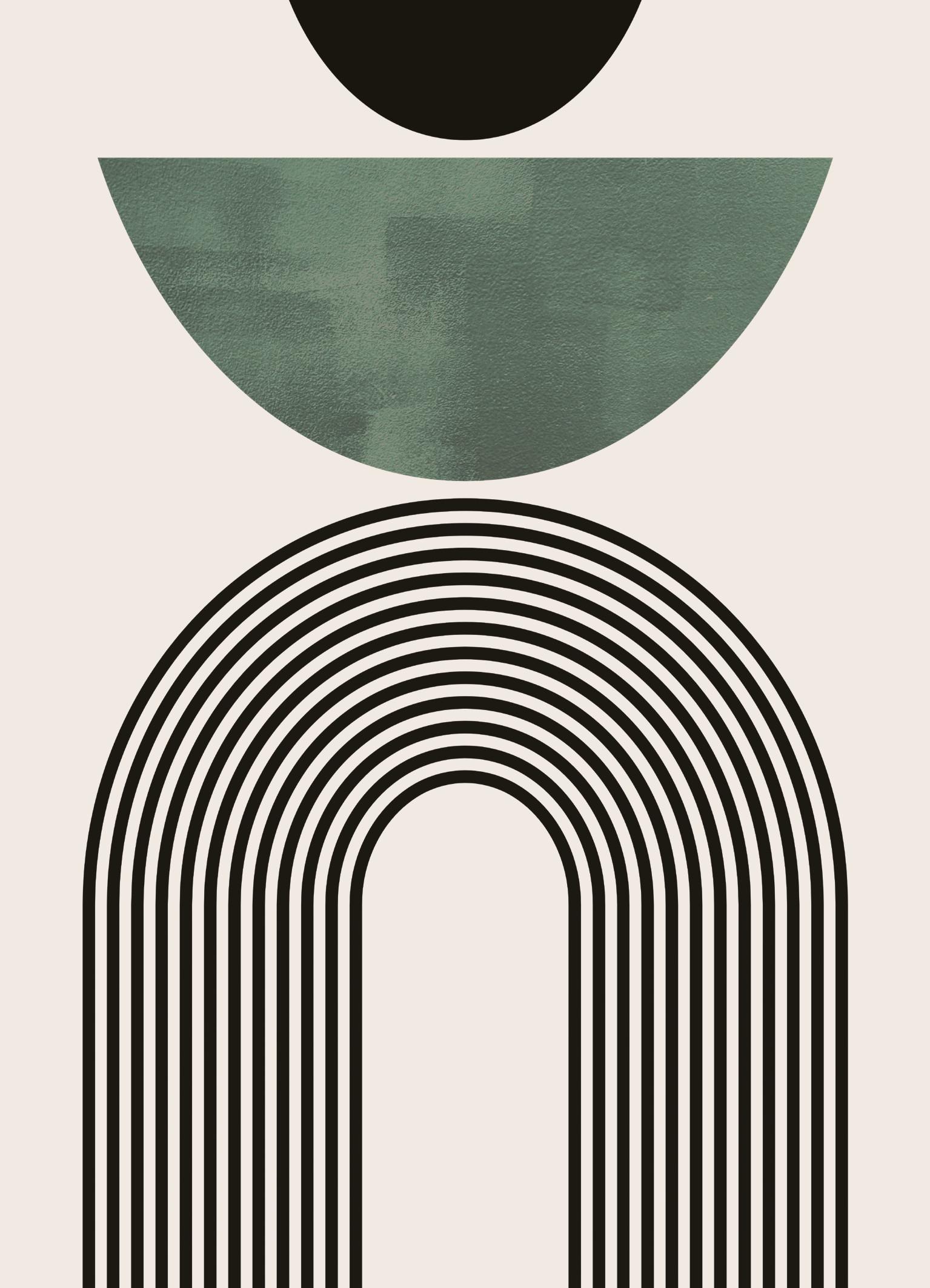 Mid Century Green No2 Print