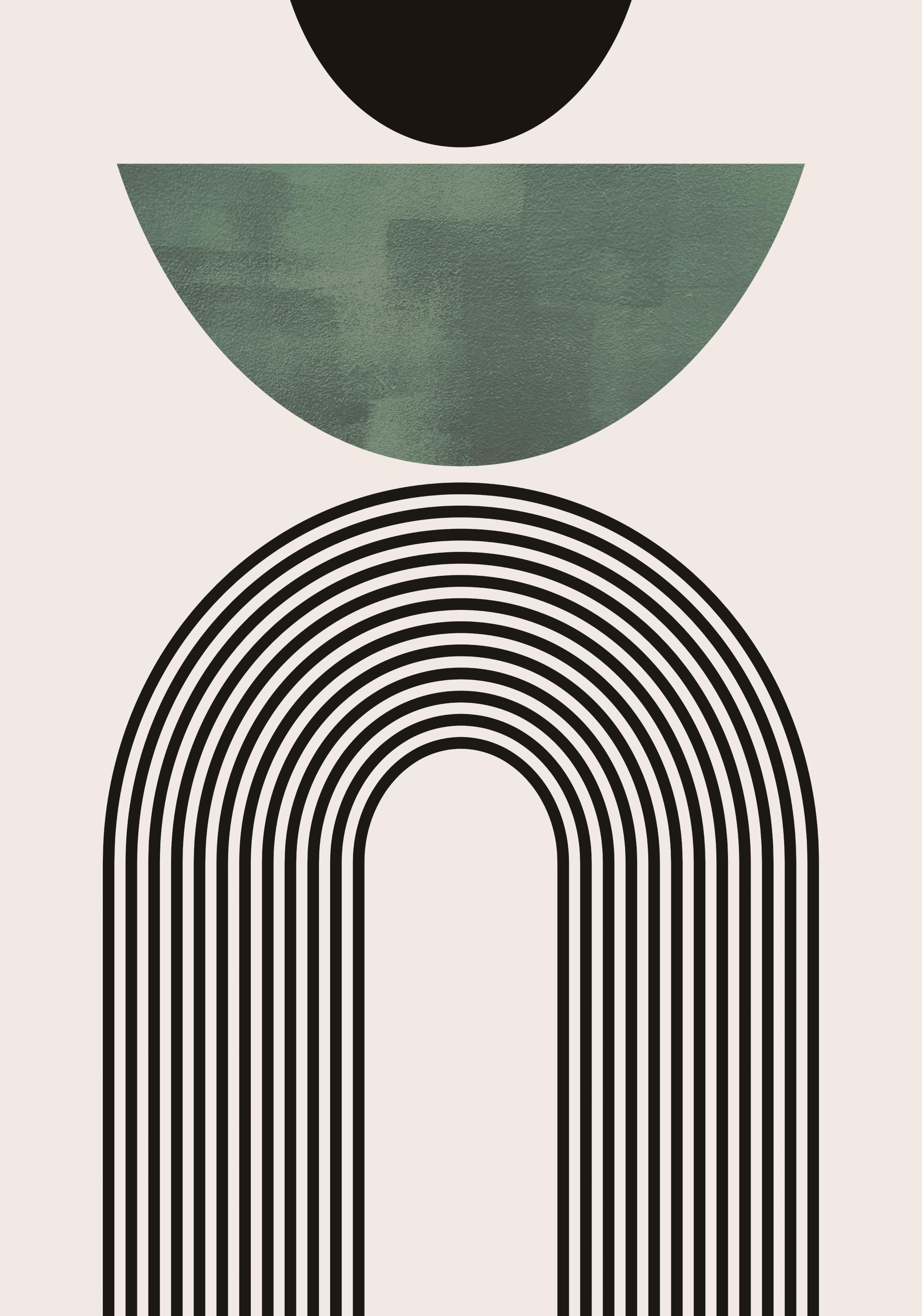 Mid Century Green No2 Print