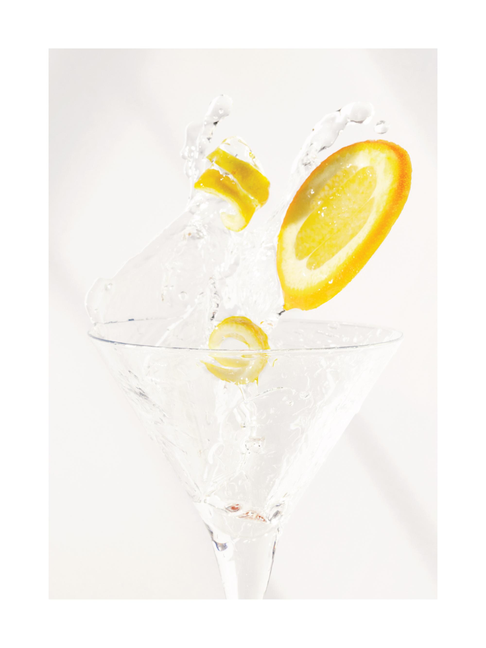 Orange Drink Splash Print