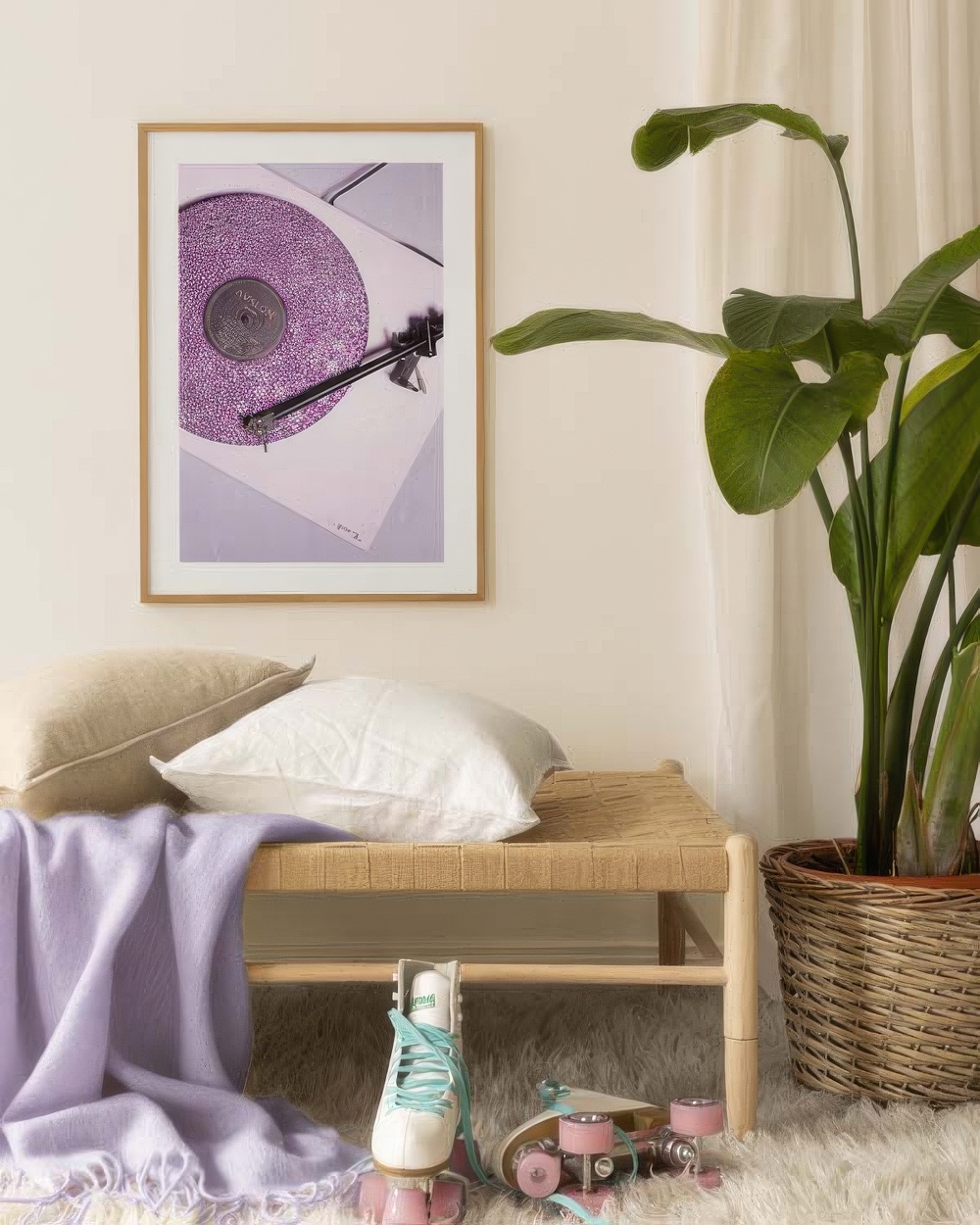 Пастельный проигрыватель пластинок