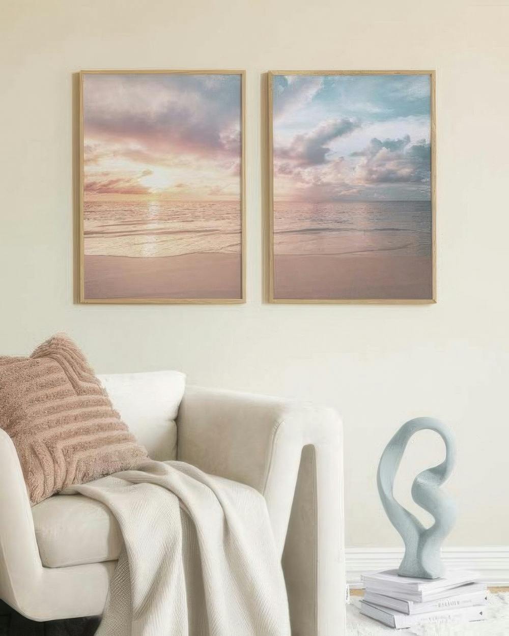 Pastel Sky Beach Duo Poster pack