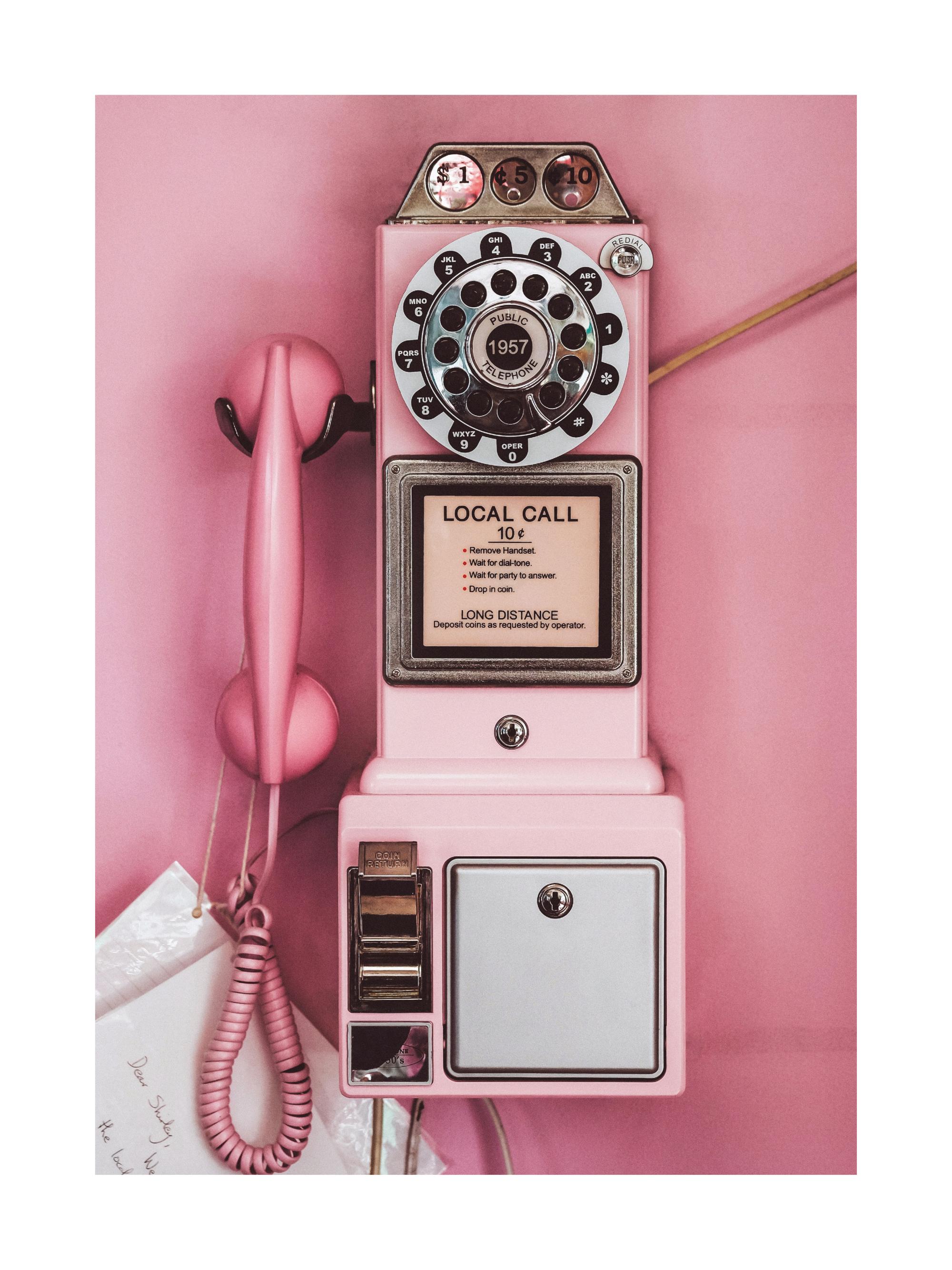 Pink Pay Phone Print