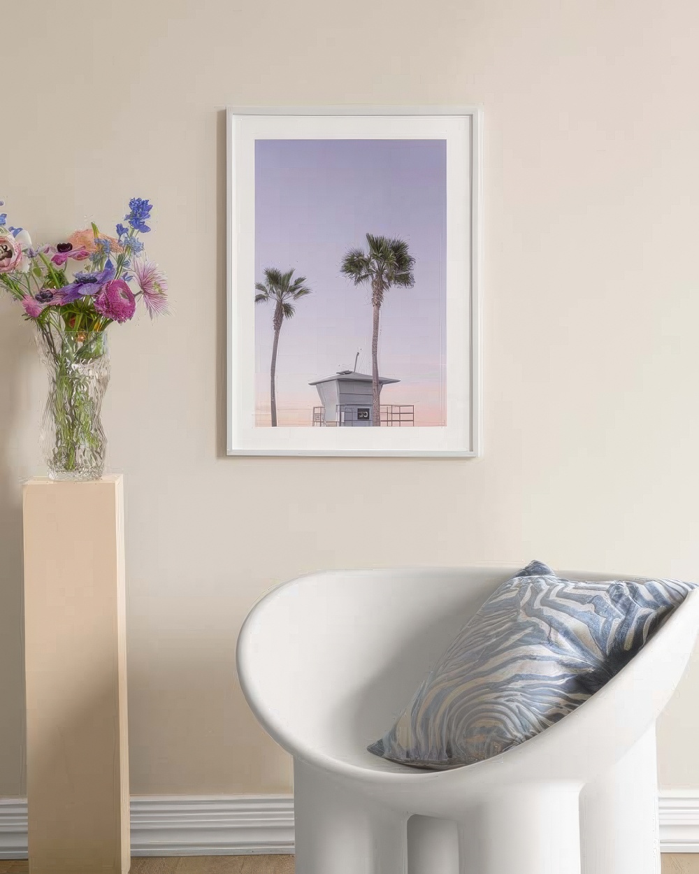 Purple Beach House Print