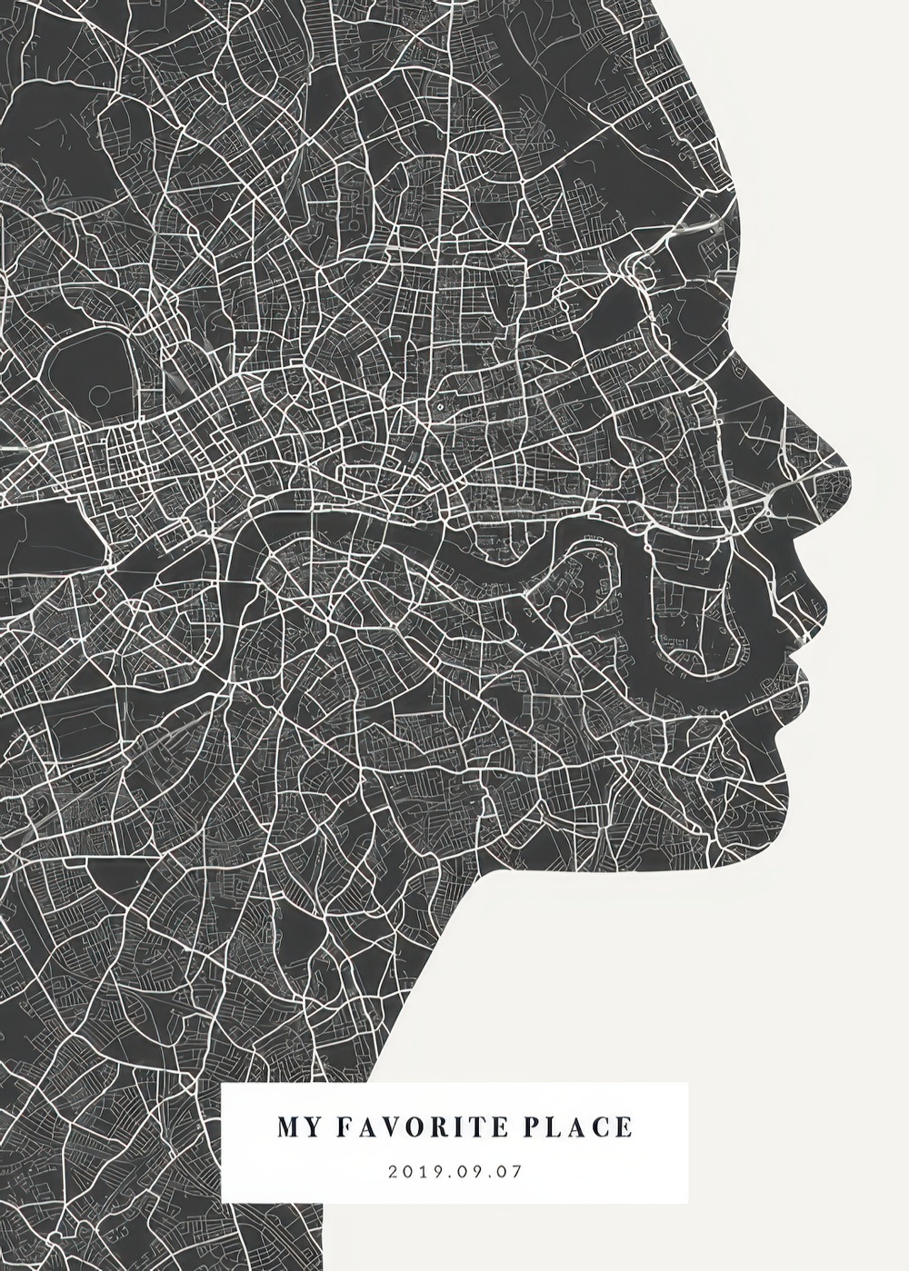 Silhouette Map Night Personal