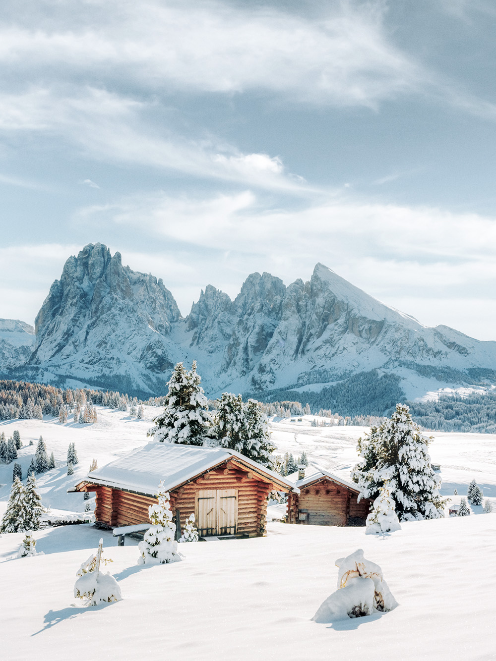 Snowy Seiser Alm Print