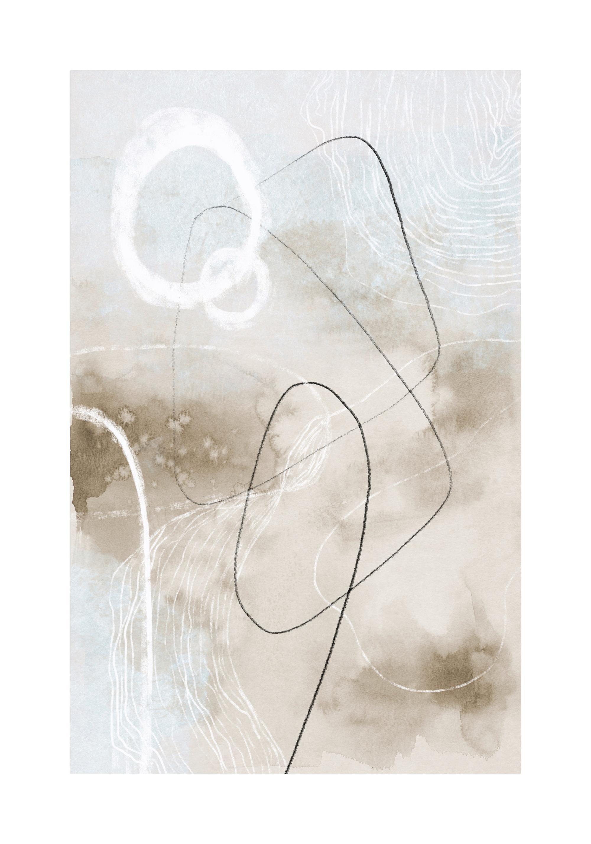 Soft Abstract Lines No2 Print