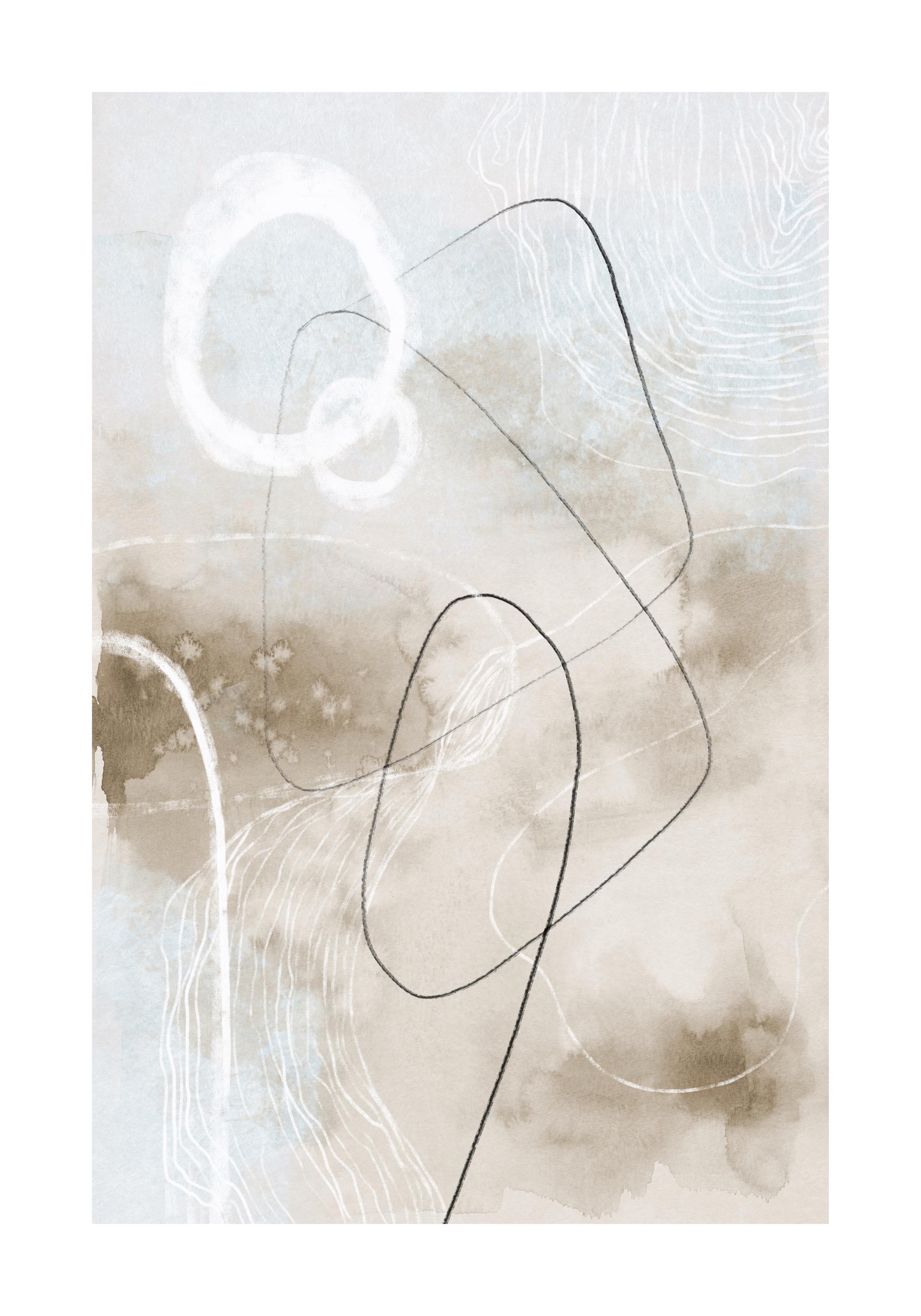 Soft Abstract Lines No2 Print