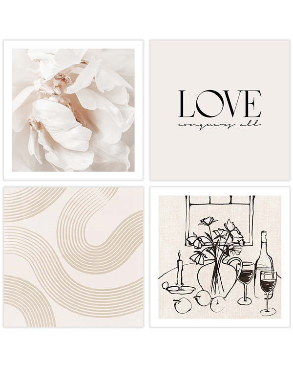 Soft Beige Collection Poster pack