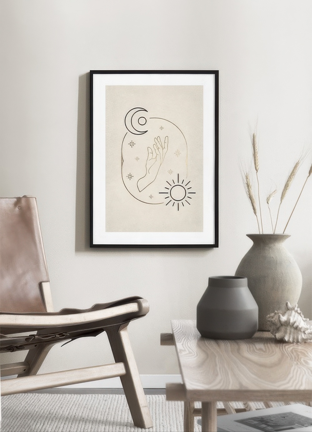 Sun and Moon Hand Print