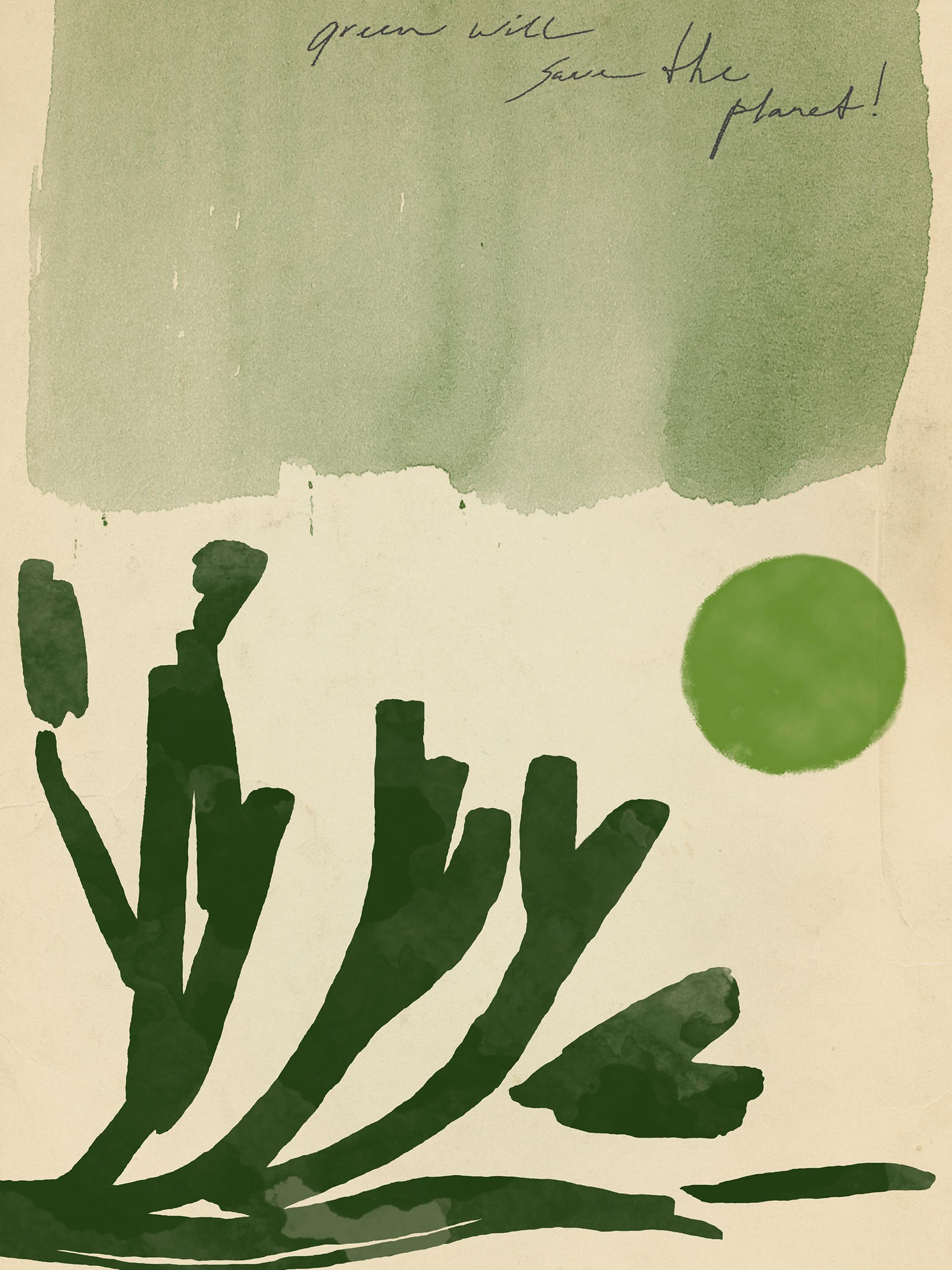 Sylvia Takken - Go Green Print