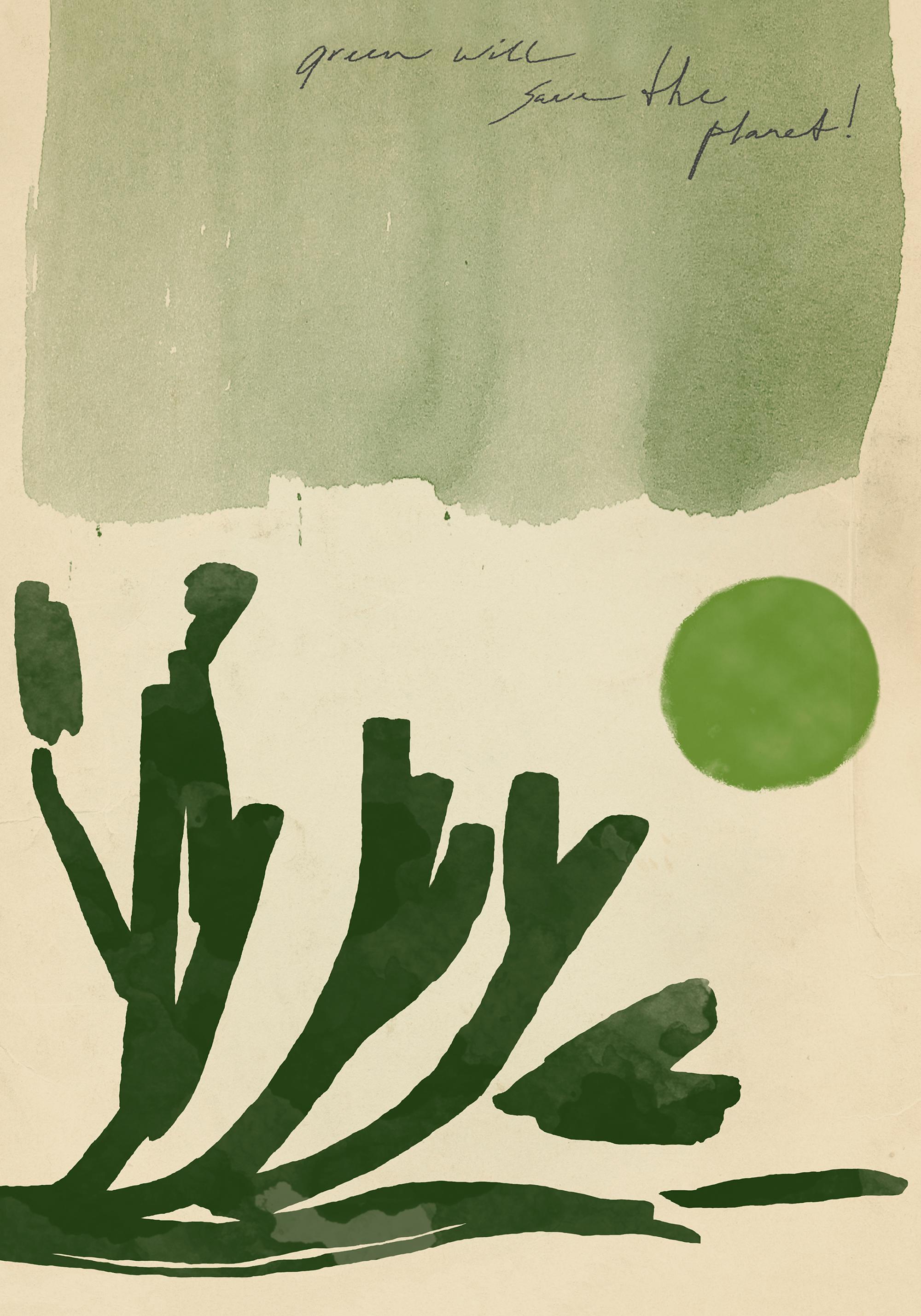 Sylvia Takken - Go Green Print