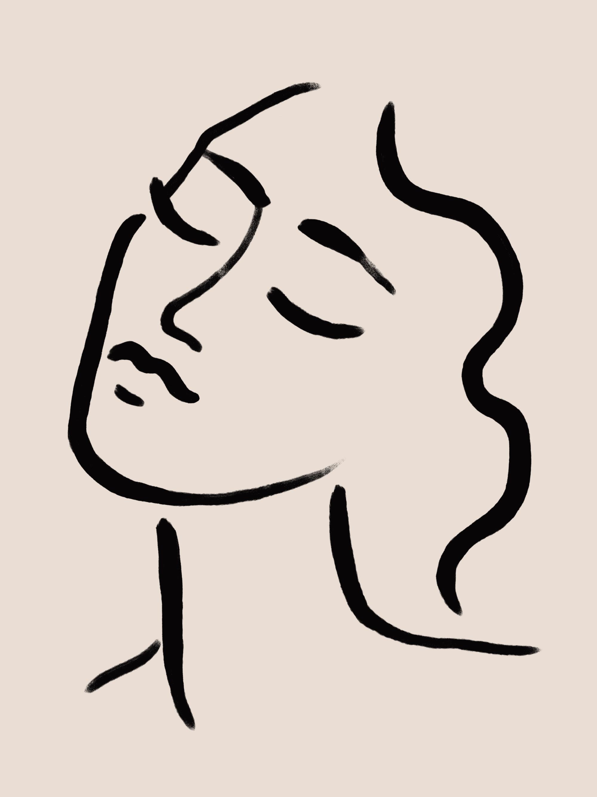 Vintage Face No3 Print