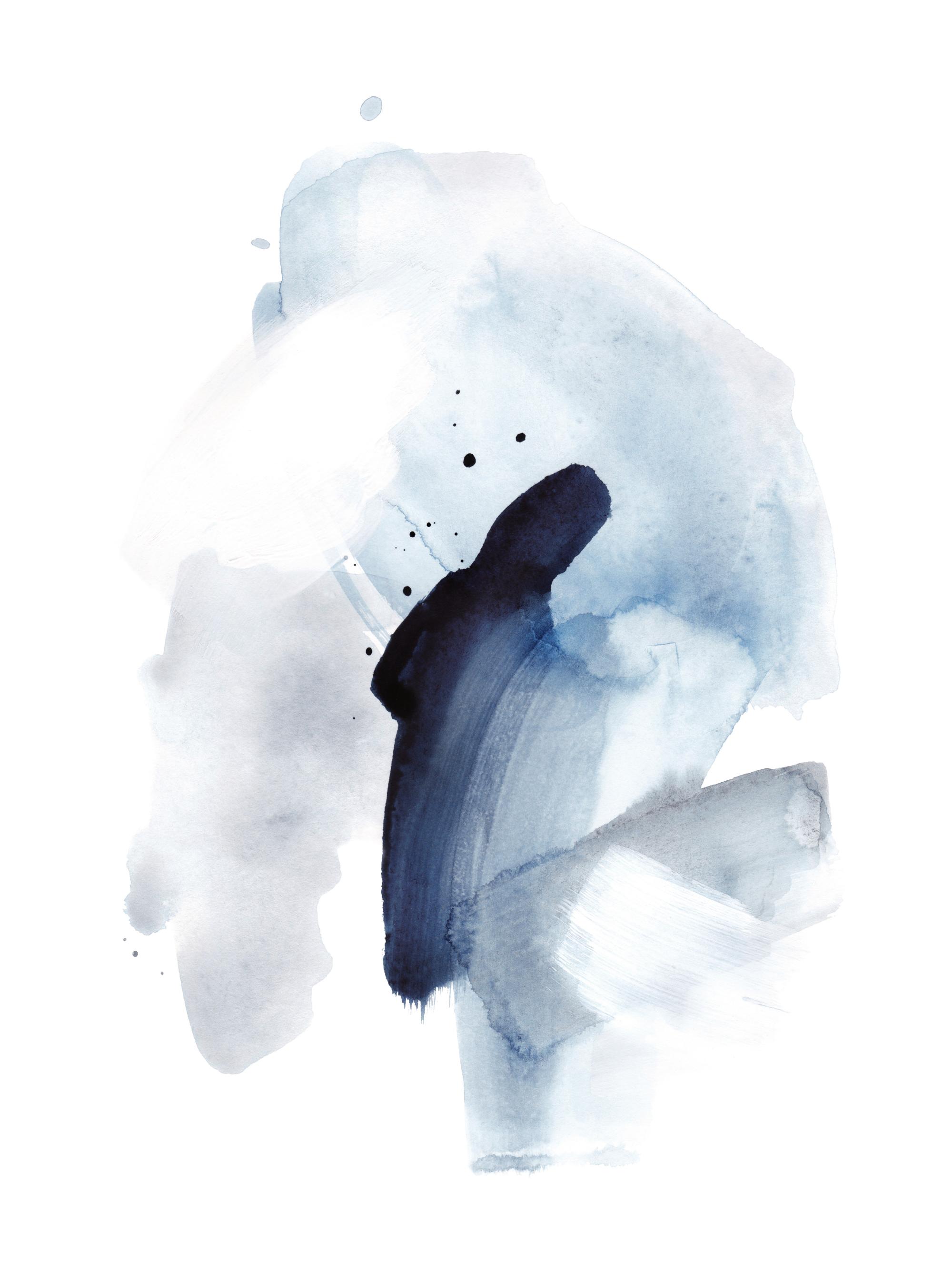 Watercolor Blues No2 Print