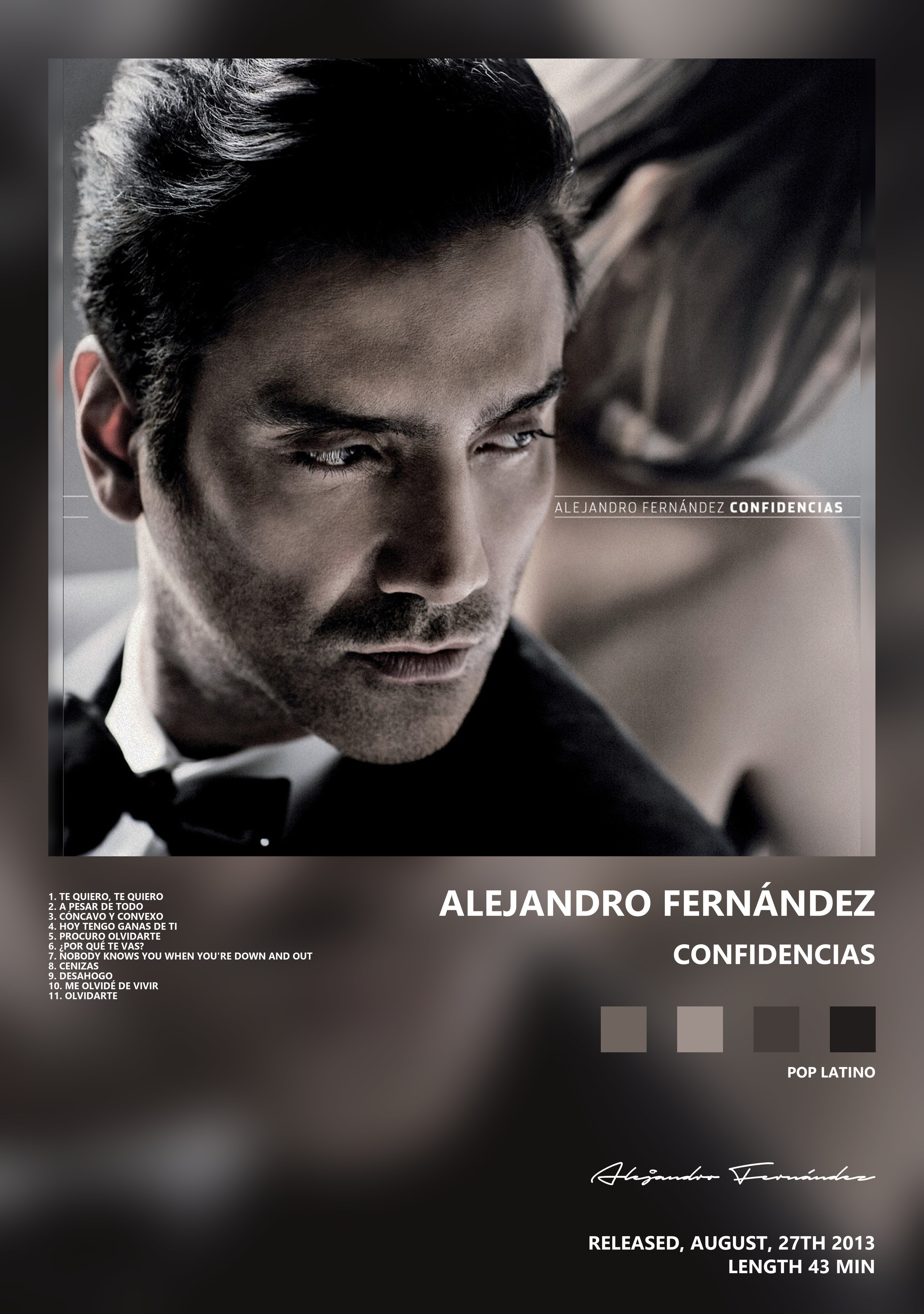 Музыкальный постер: Alejandro Fernández — Confidencias