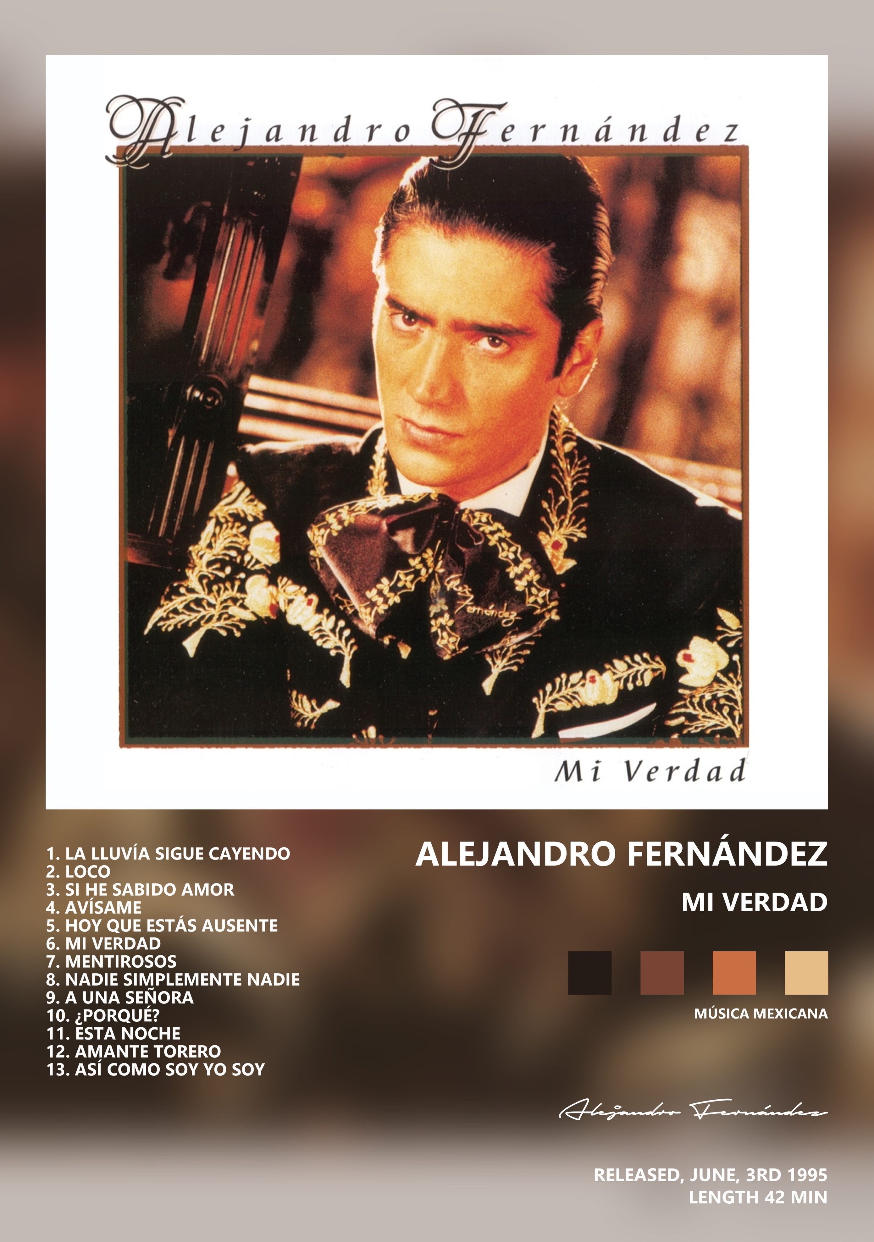 Музыкальный постер: Alejandro Fernández — Mi Verdad