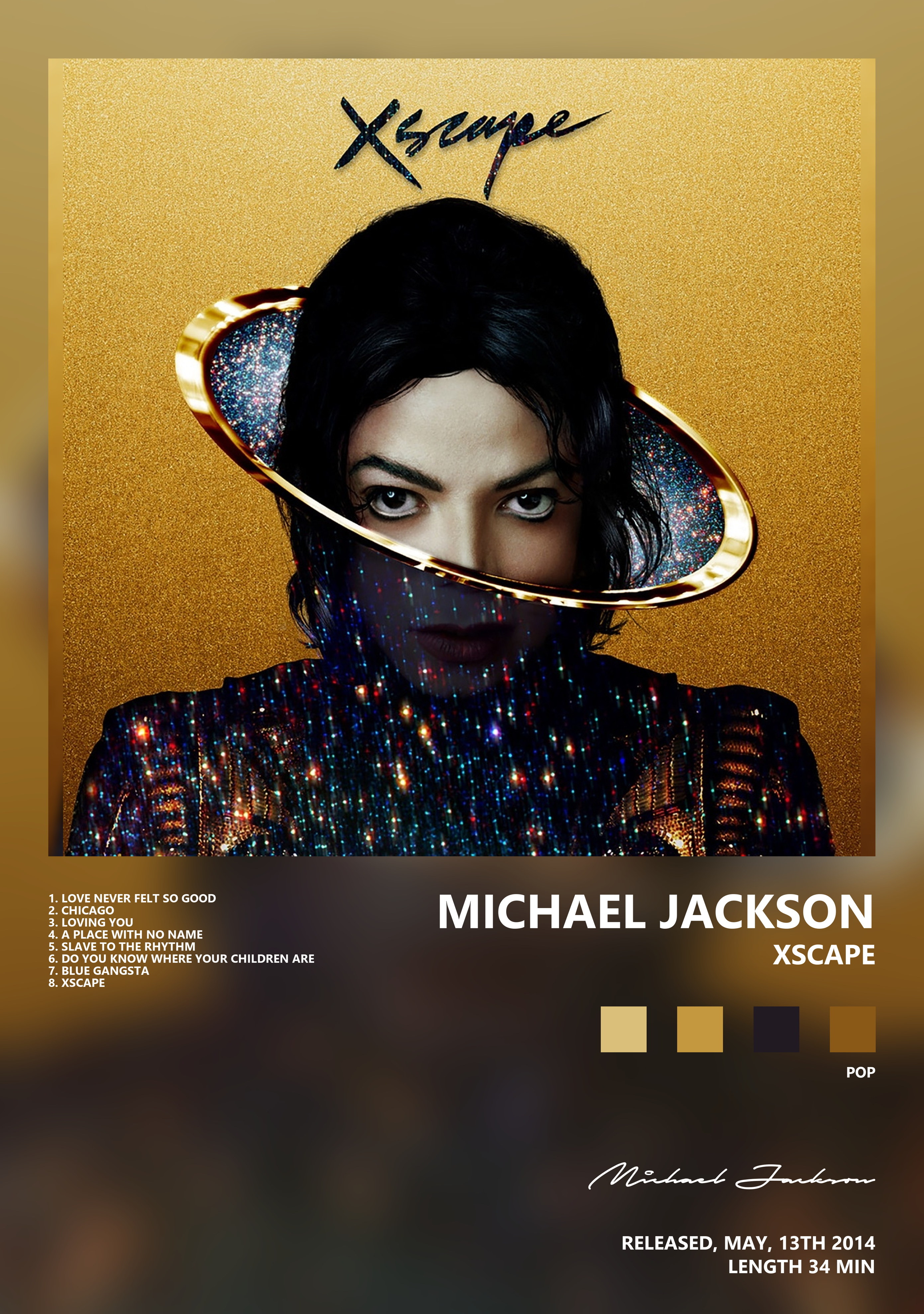 Xscape — Michael Jackson | 数字音乐海报$2.99 | onlly.art