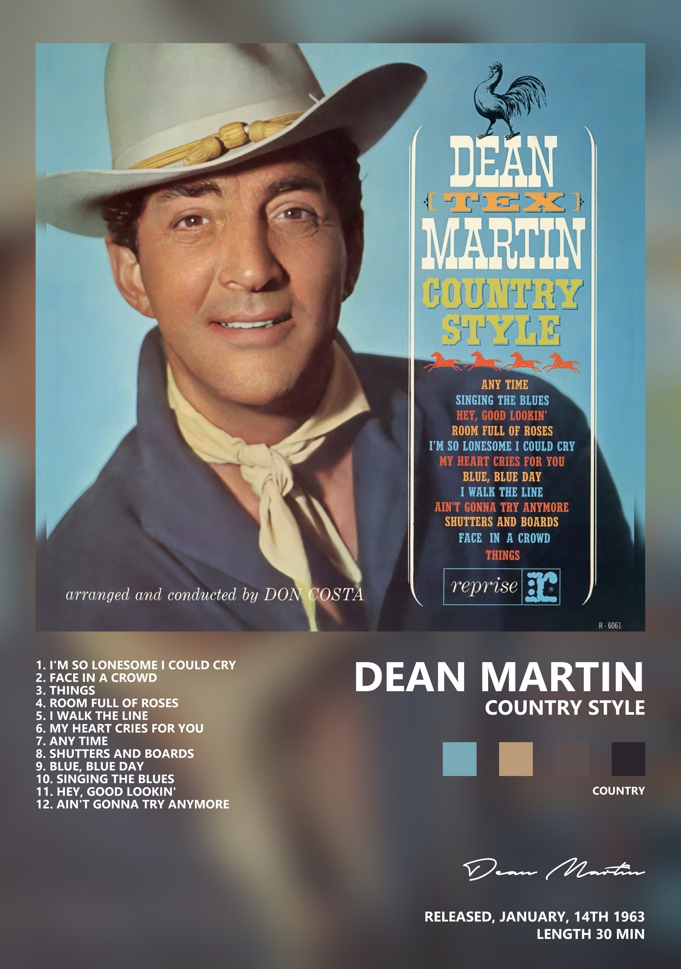 Музыкальный постер: Dean Martin — Country Style