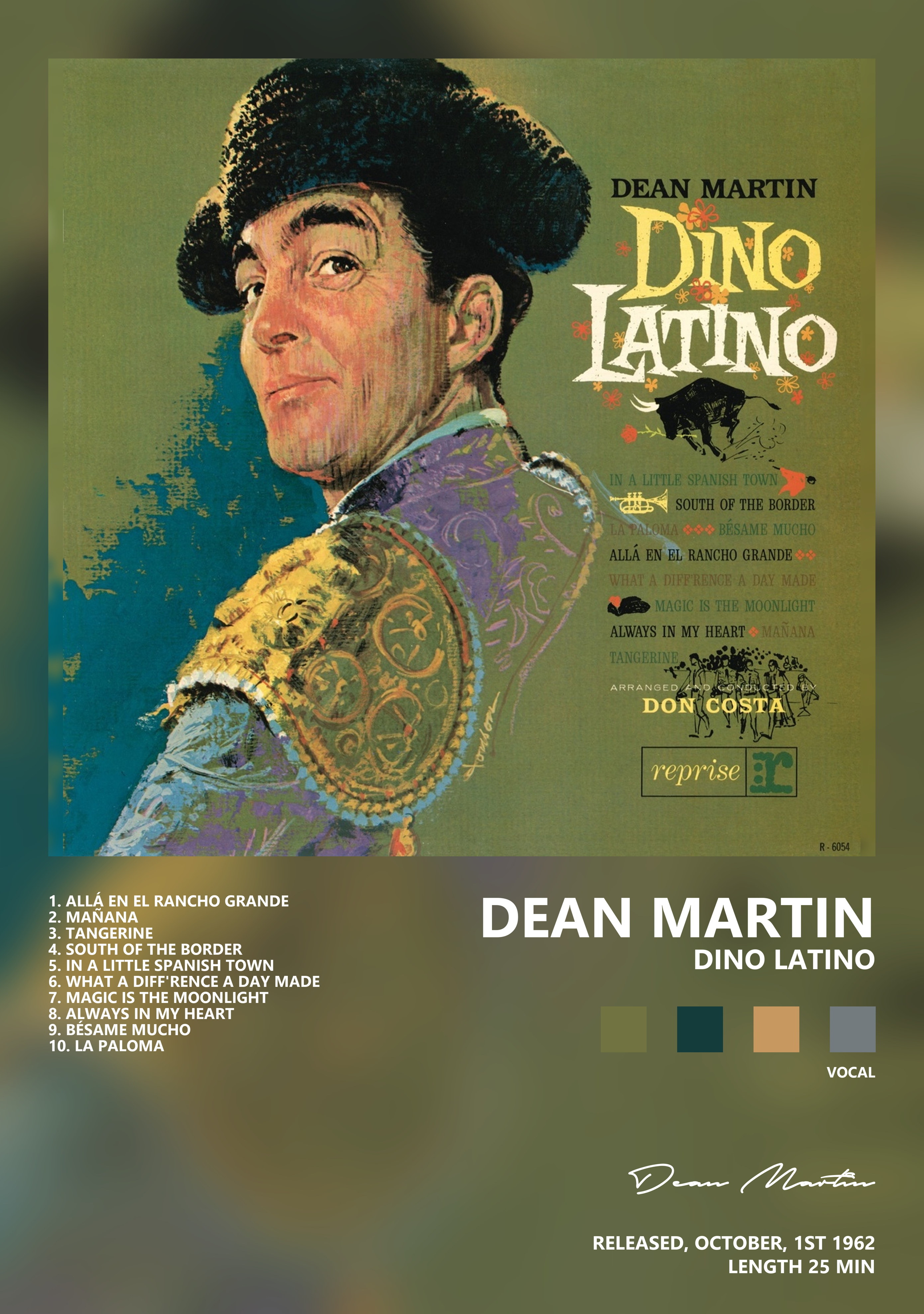 Музыкальный постер: Dean Martin — Dino Latino