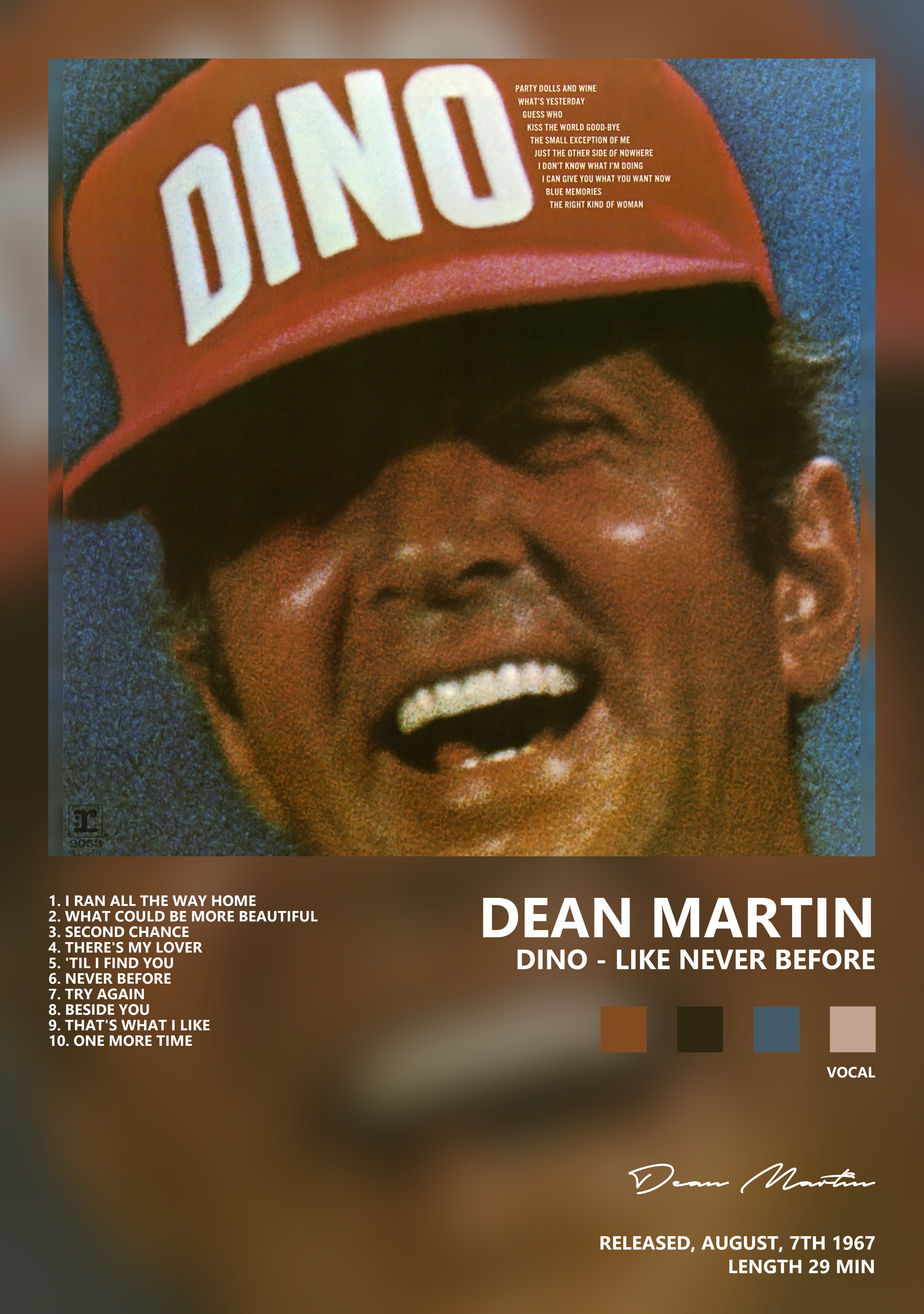 Музыкальный постер: Dean Martin — Dino - Like Never Before