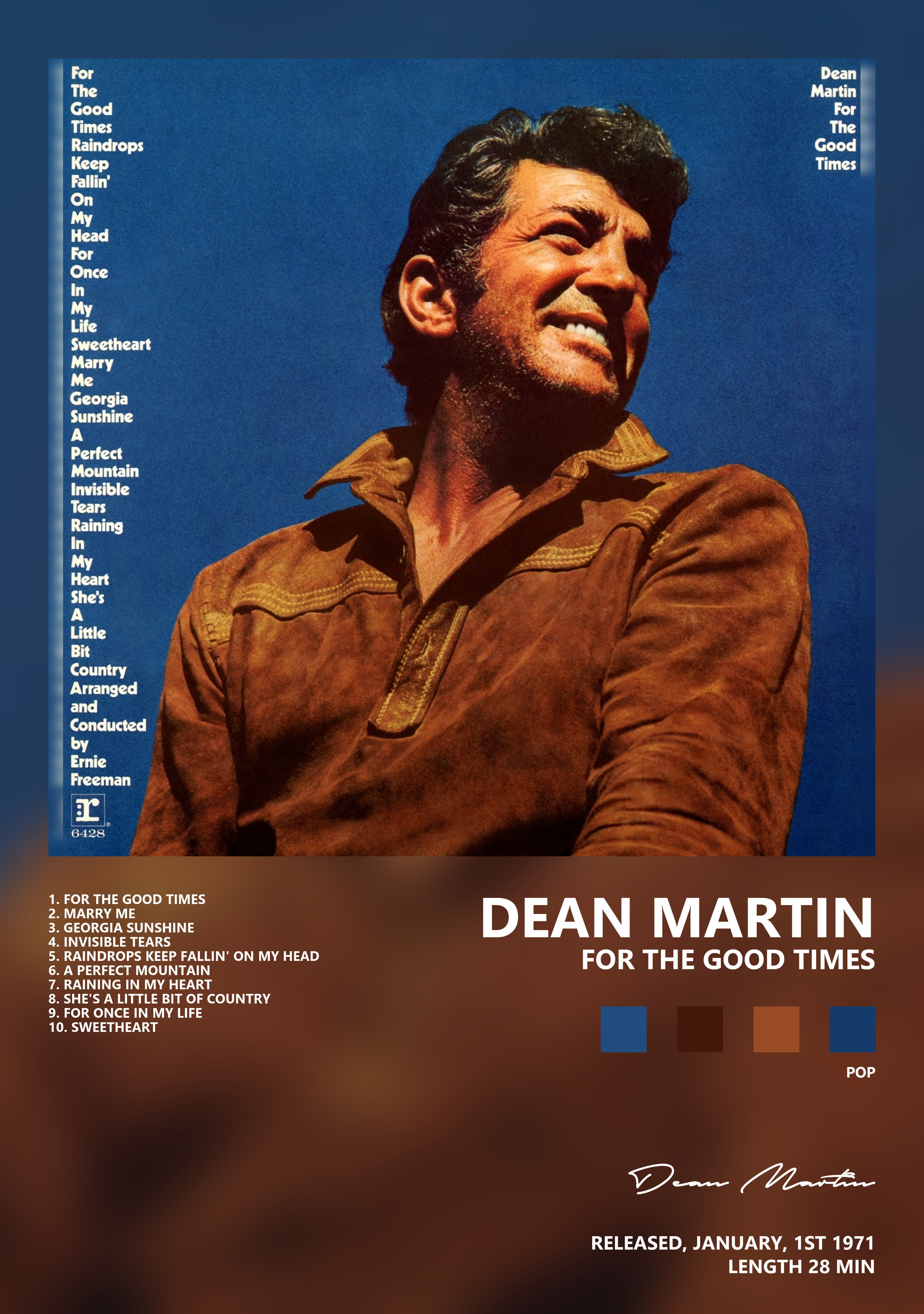 Музыкальный постер: Dean Martin — For the Good Times