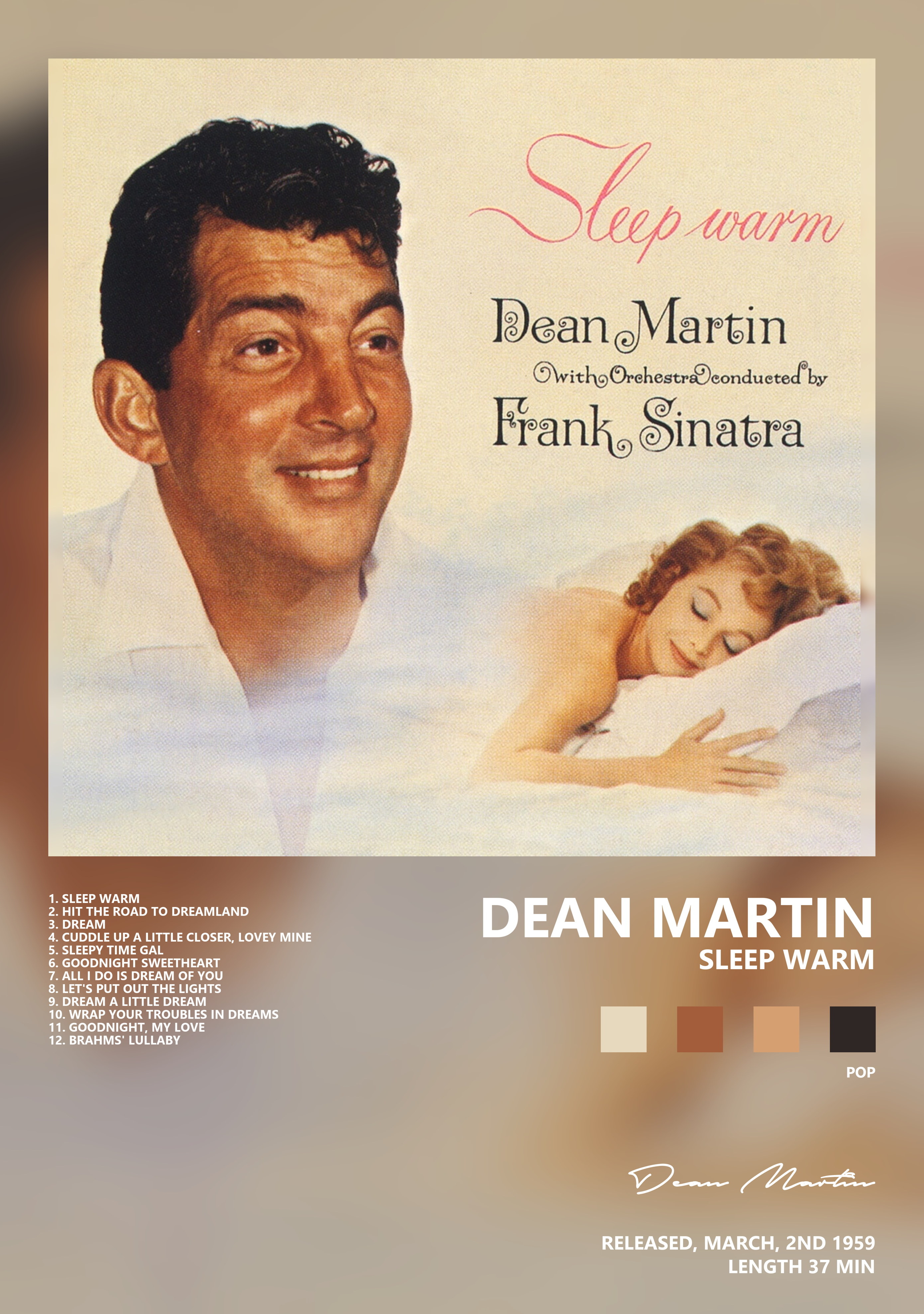 Музыкальный постер: Dean Martin — Sleep Warm