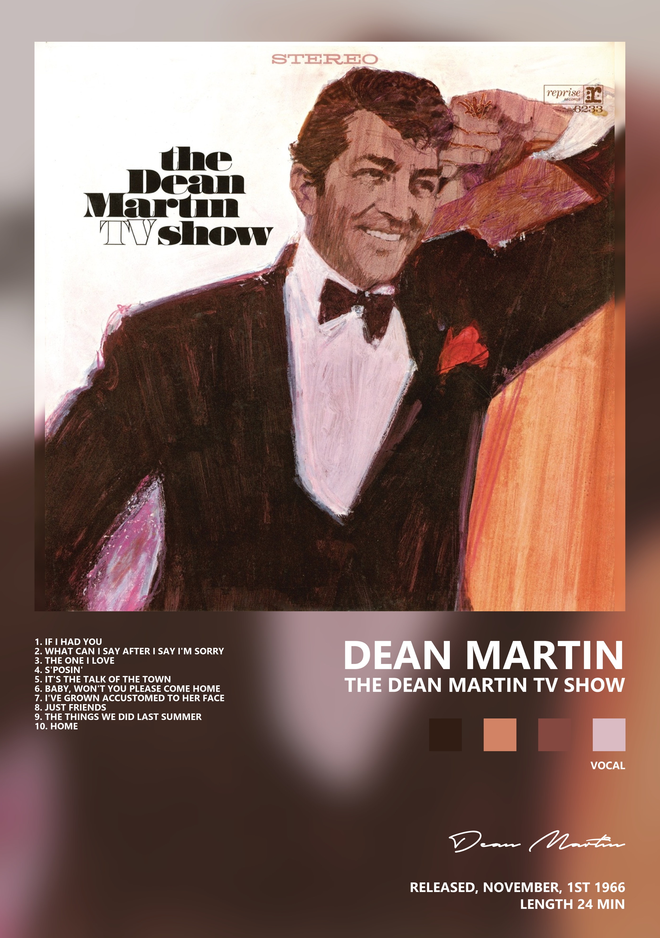 Музыкальный постер: Dean Martin — The Dean Martin TV Show