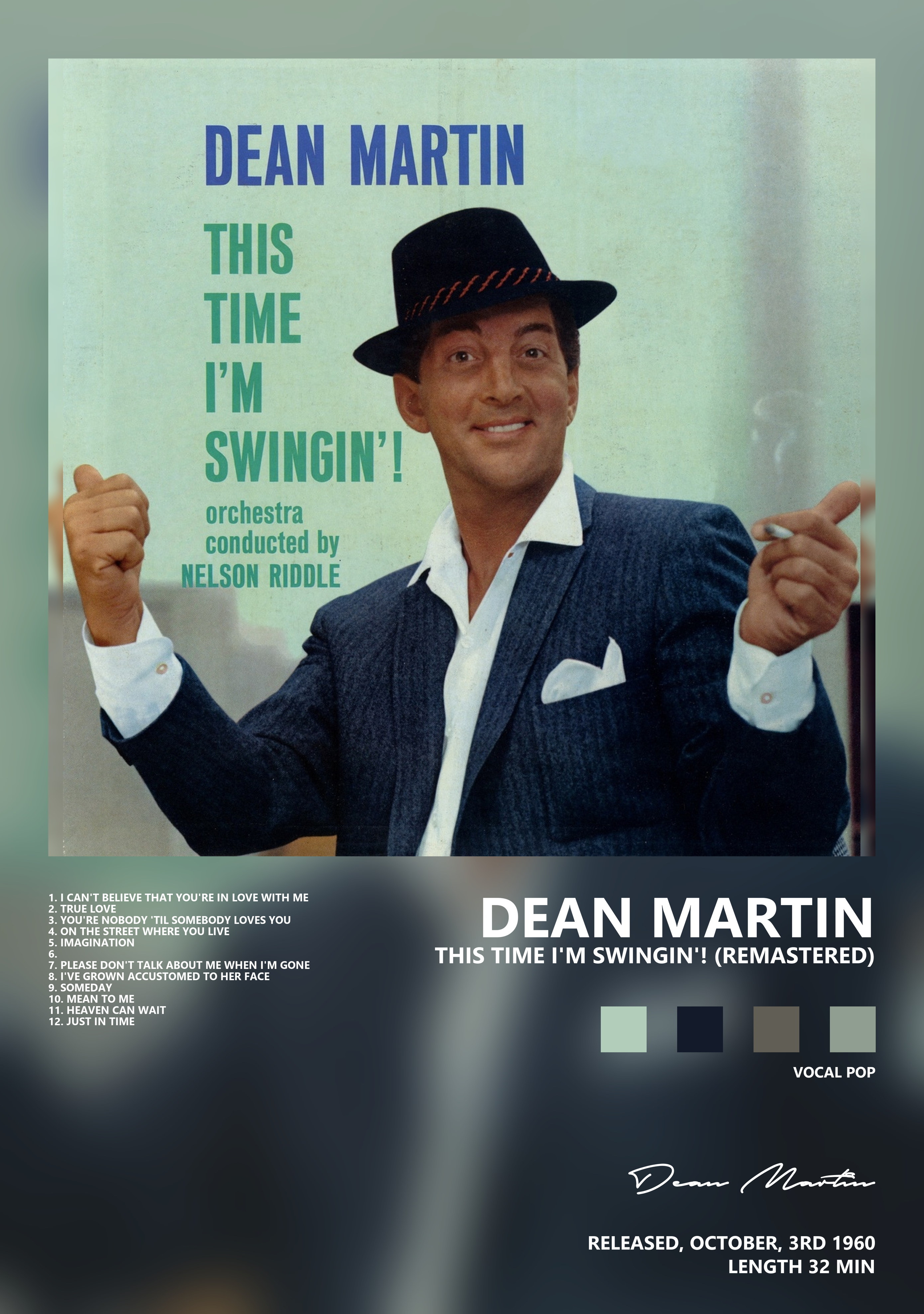 Музыкальный постер: Dean Martin — This Time Im Swingin Remastered