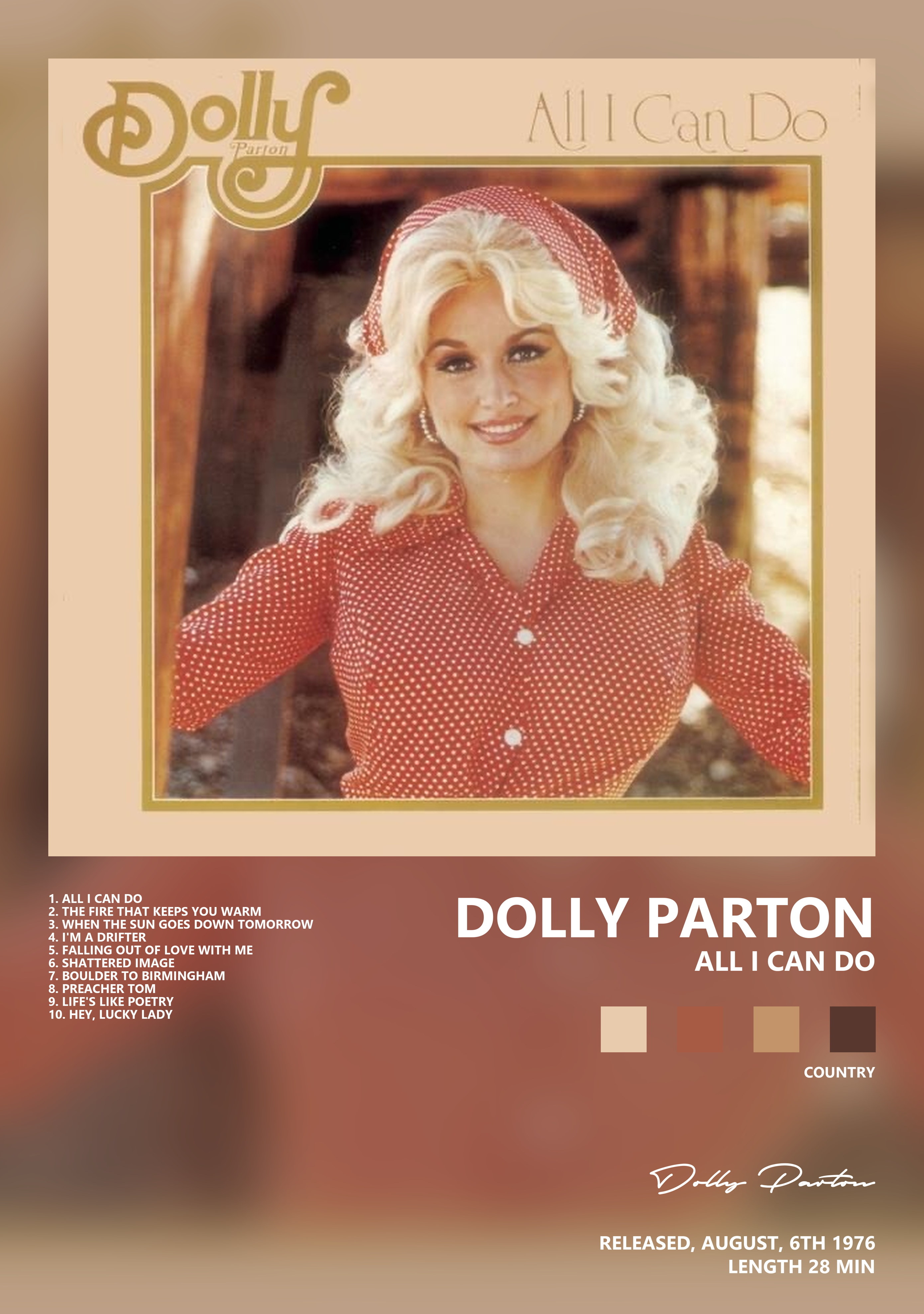 Музыкальный постер: Dolly Parton — All I Can Do