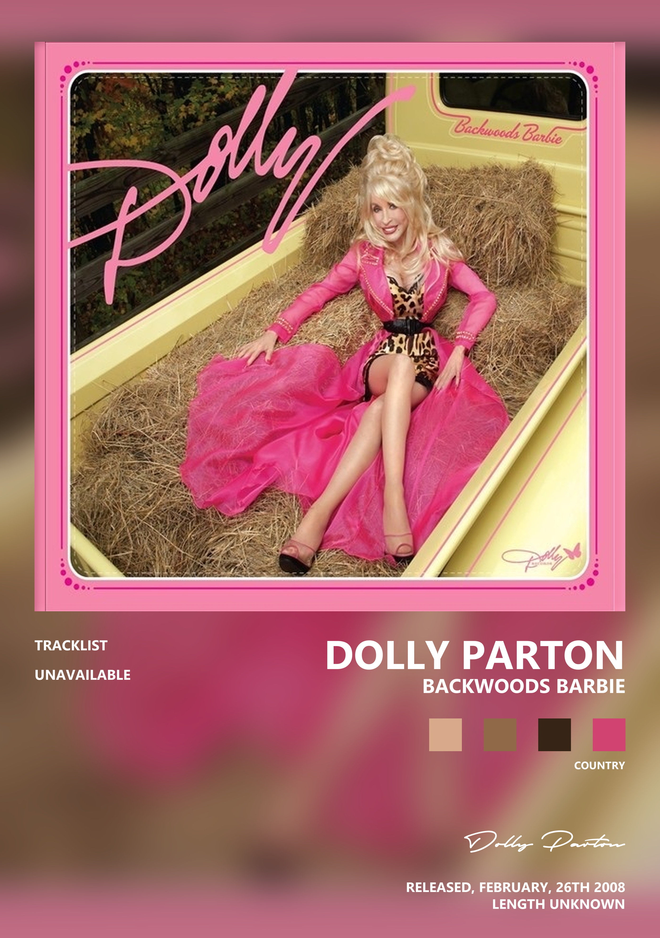 Музыкальный постер: Dolly Parton — Backwoods Barbie