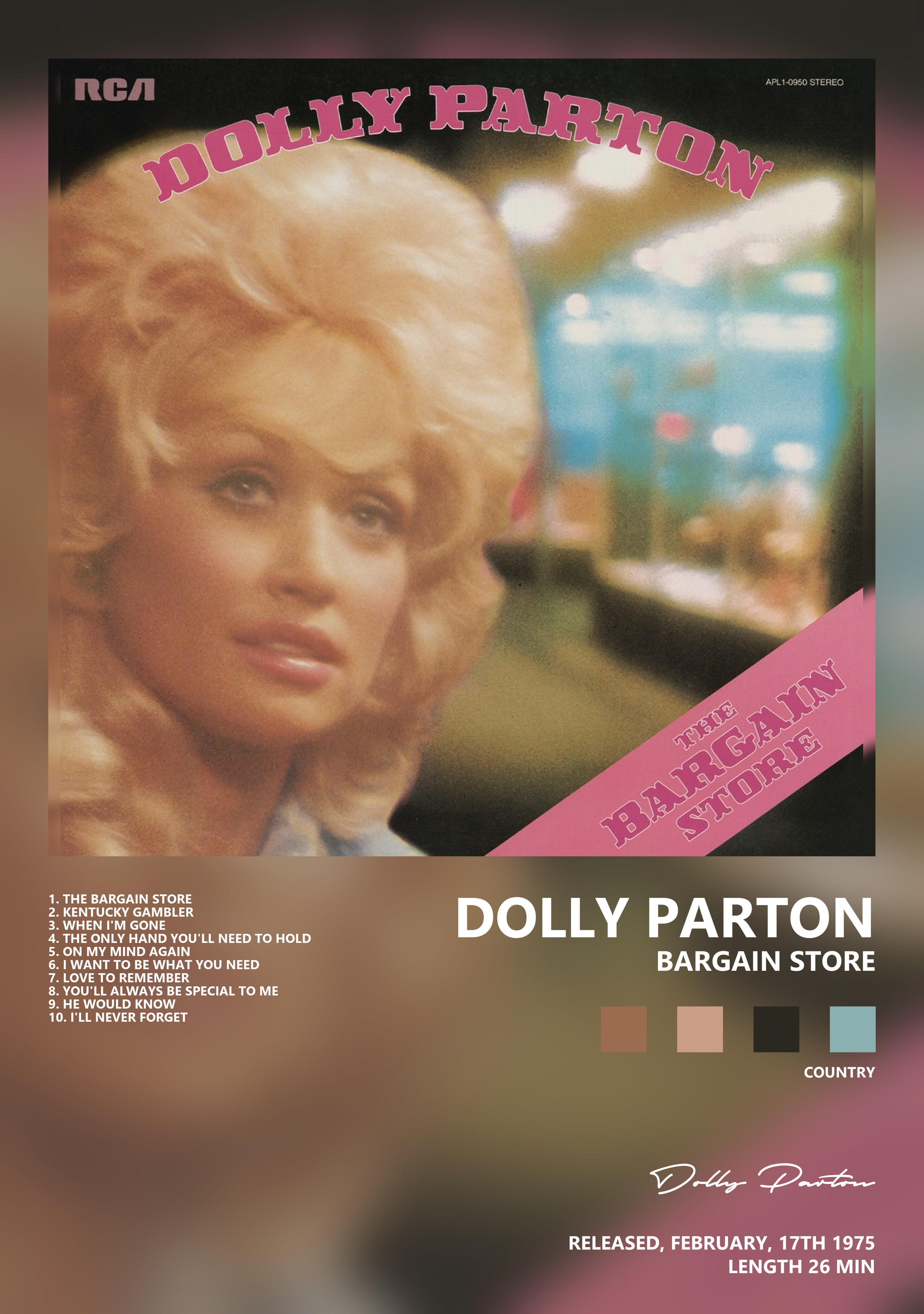 Музыкальный постер: Dolly Parton — Bargain Store