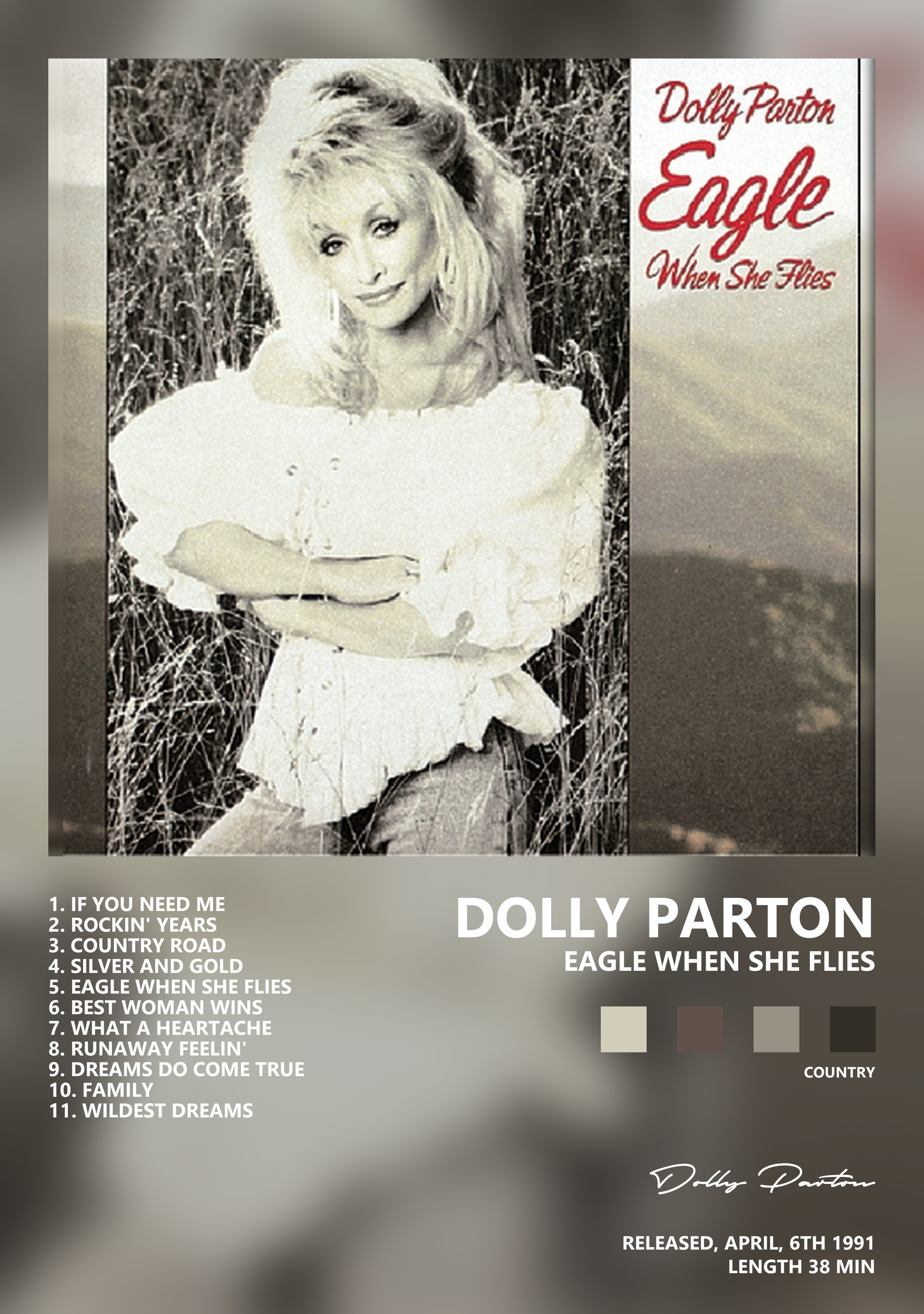 Музыкальный постер: Dolly Parton — Eagle When She Flies