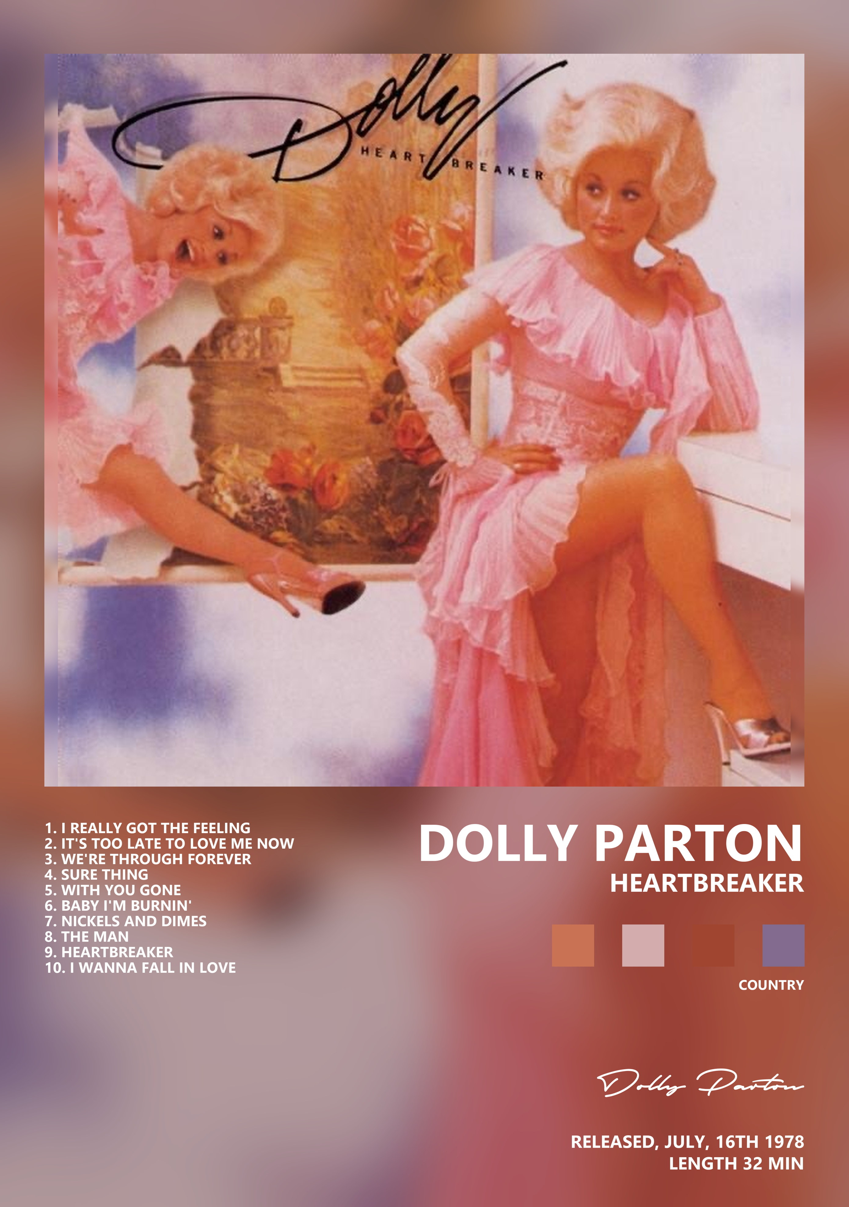 Музыкальный постер: Dolly Parton — Heartbreaker