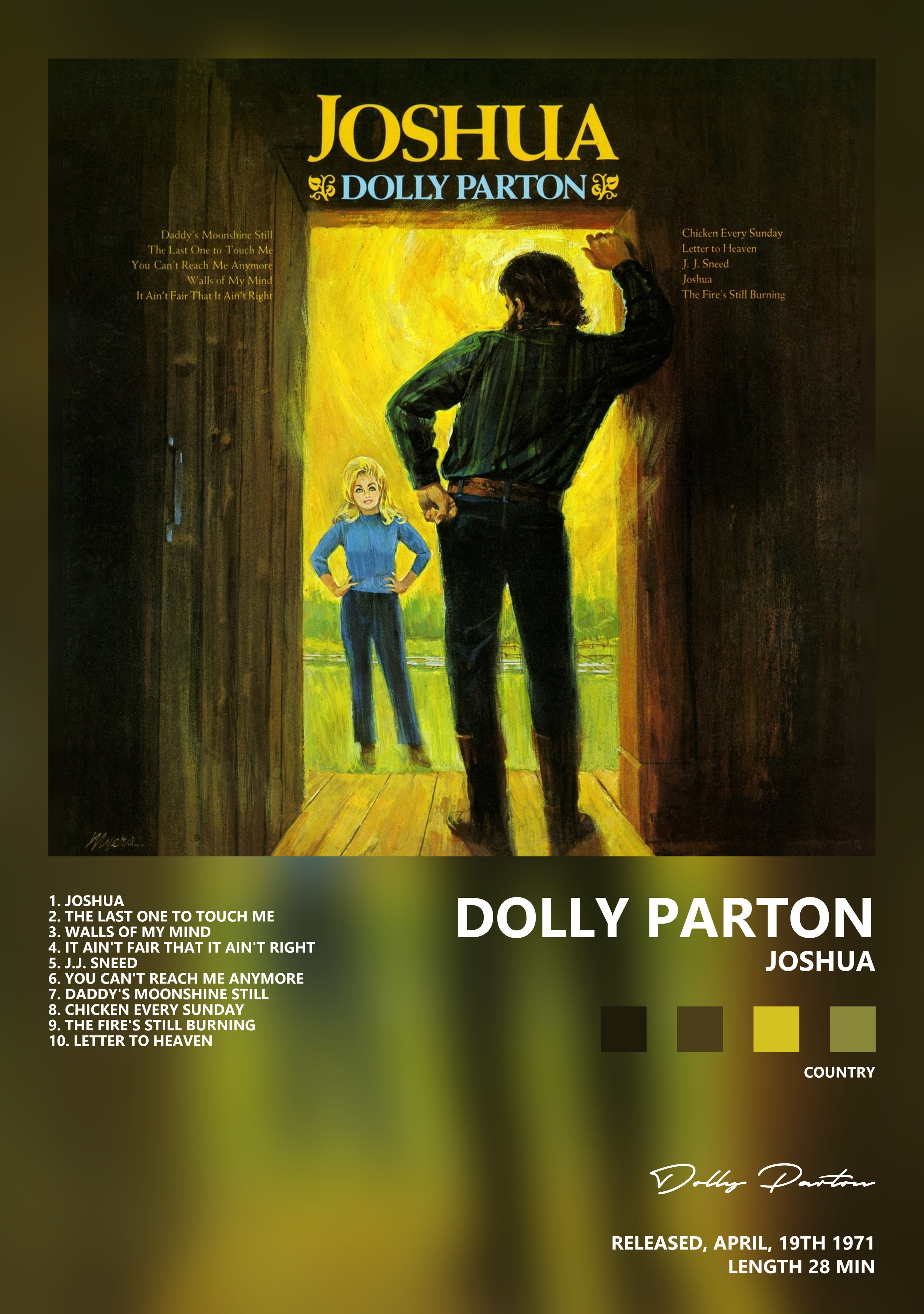 Музыкальный постер: Dolly Parton — Joshua