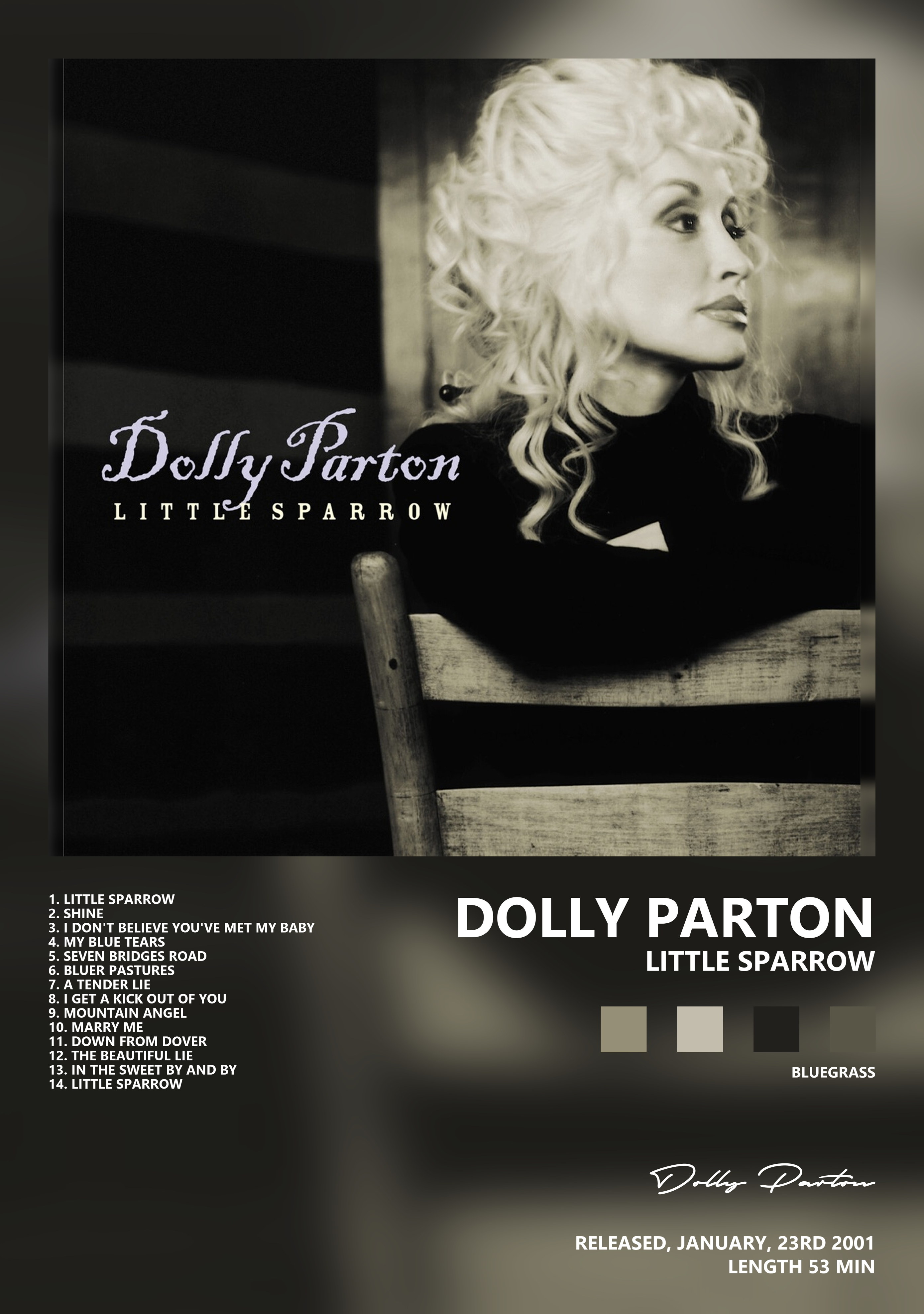 Музыкальный постер: Dolly Parton — Little Sparrow