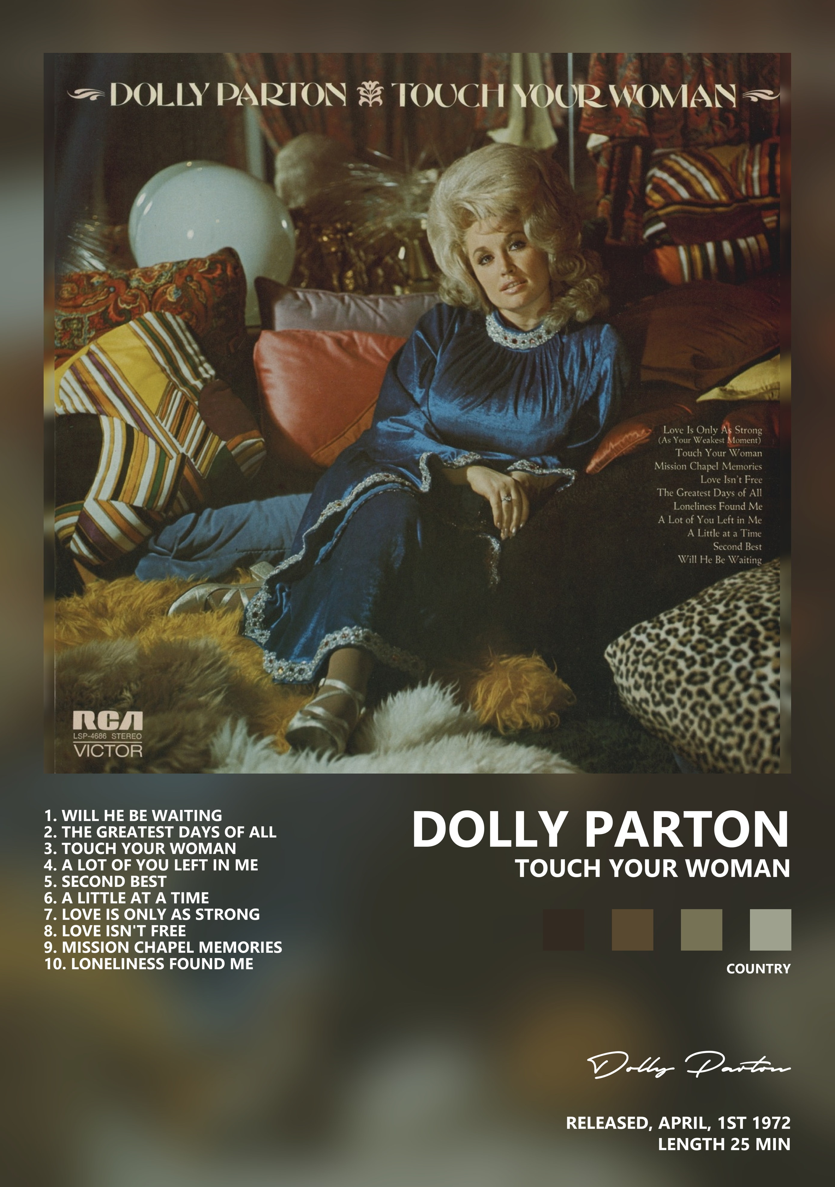 Музыкальный постер: Dolly Parton — Touch Your Woman