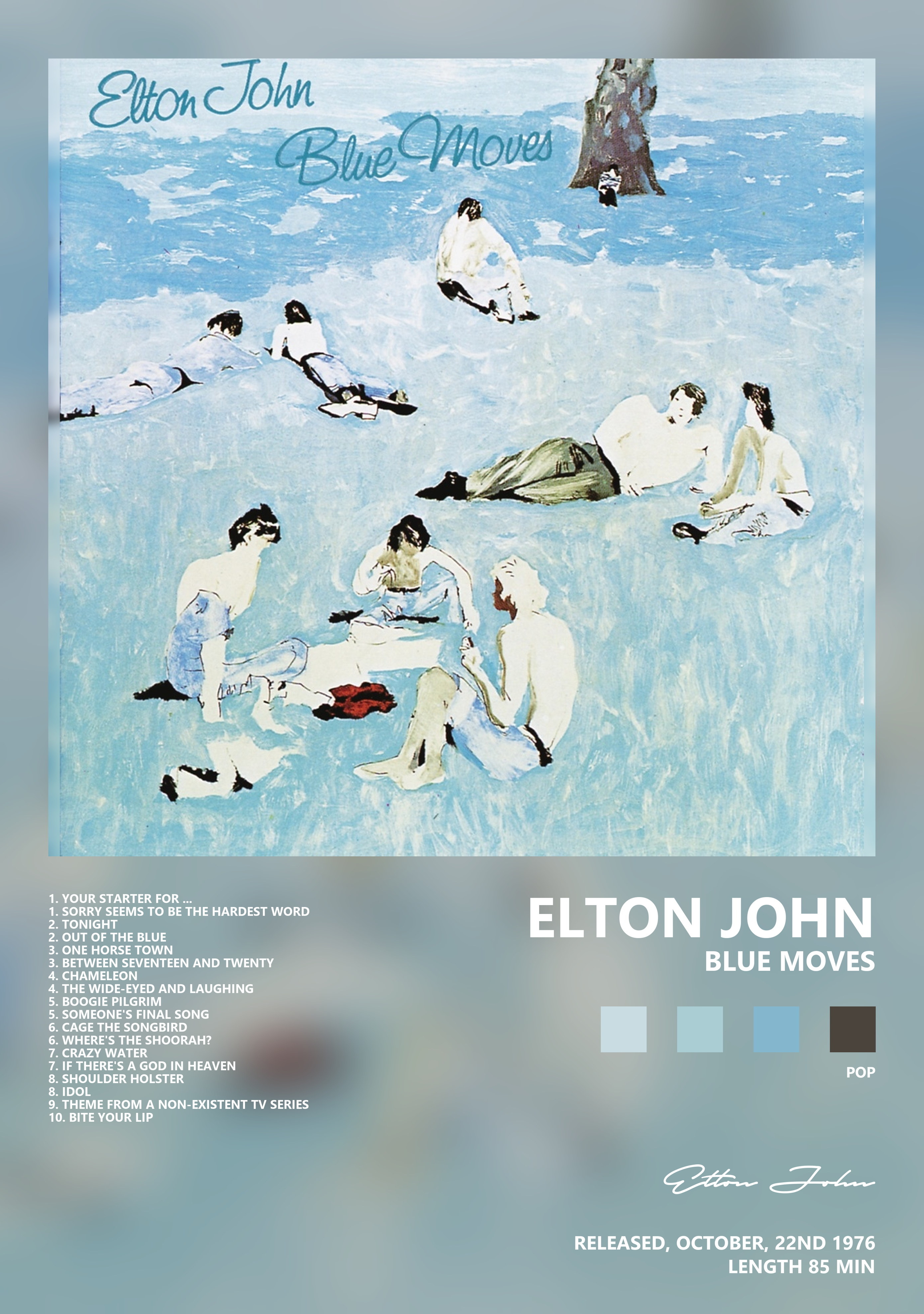 Музыкальный постер: Elton John — Blue Moves